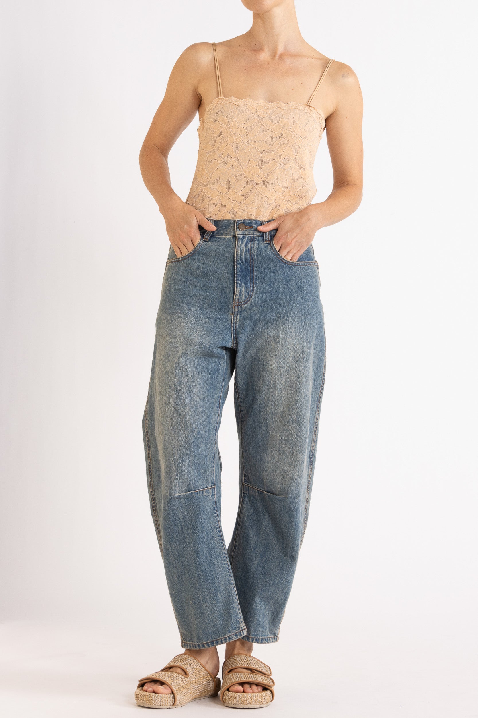 Gia Bow Leg Denim Jean