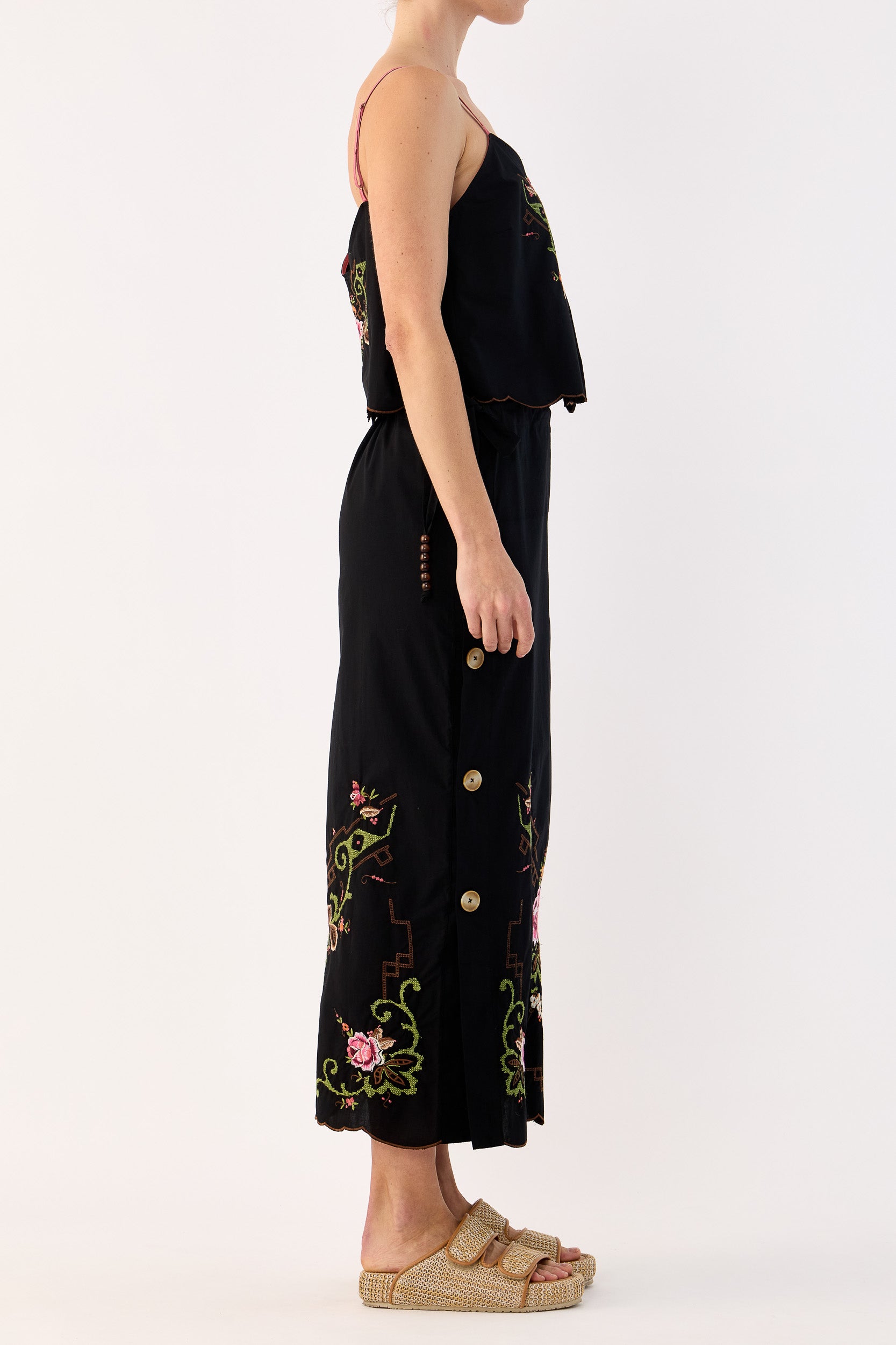 Esther Embroidered Cotton Skirt