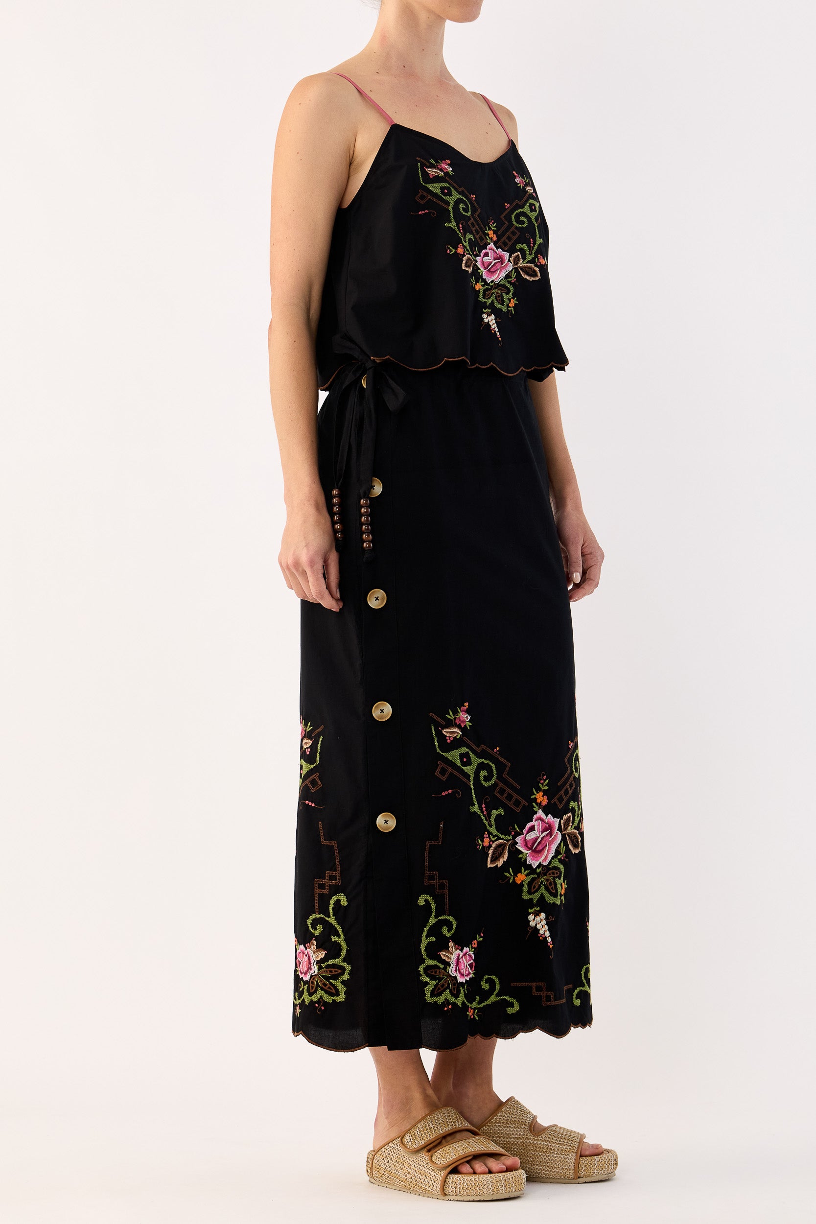 Esther Embroidered Cotton Skirt