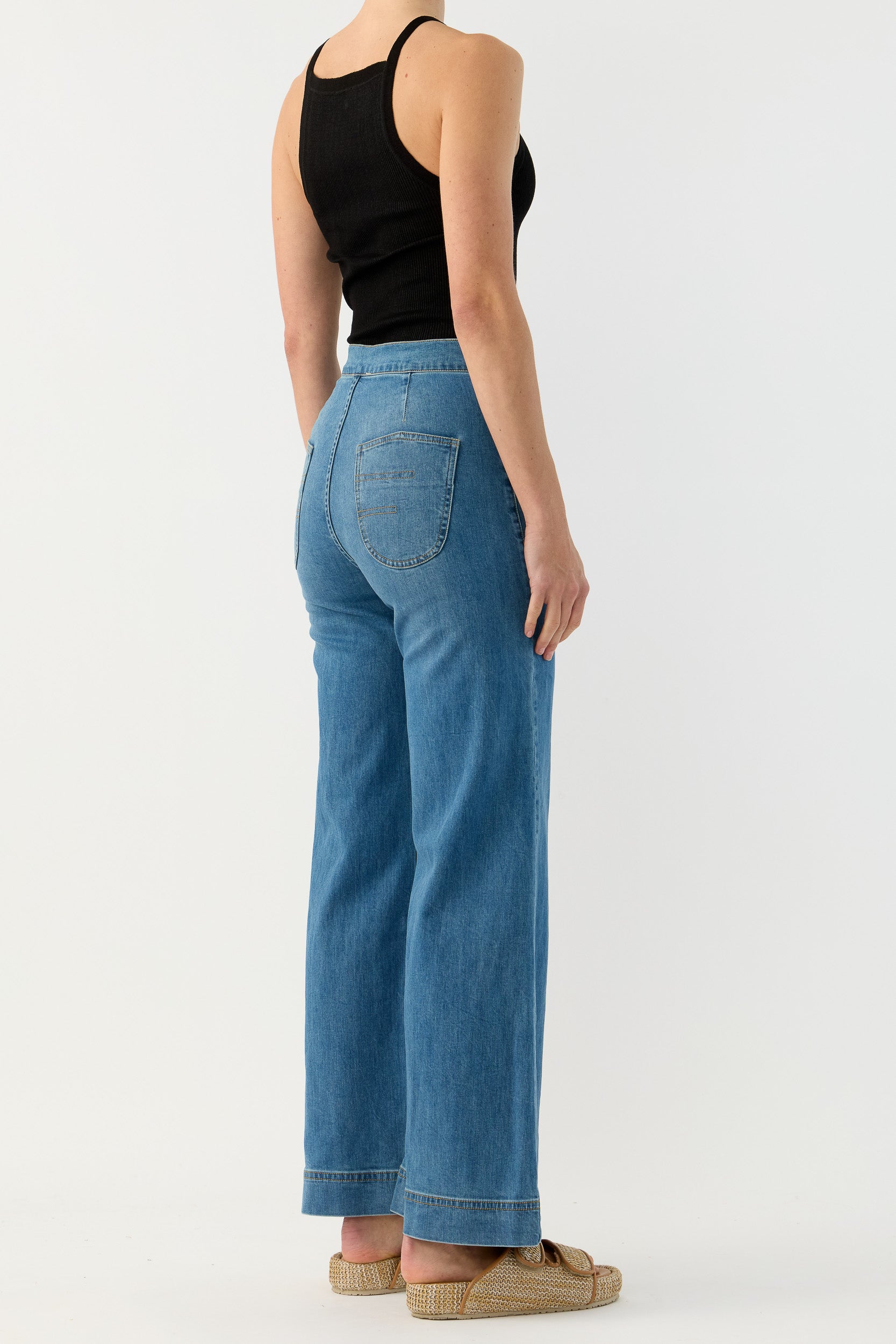 Clover Ribbed Silk-Cotton Tank