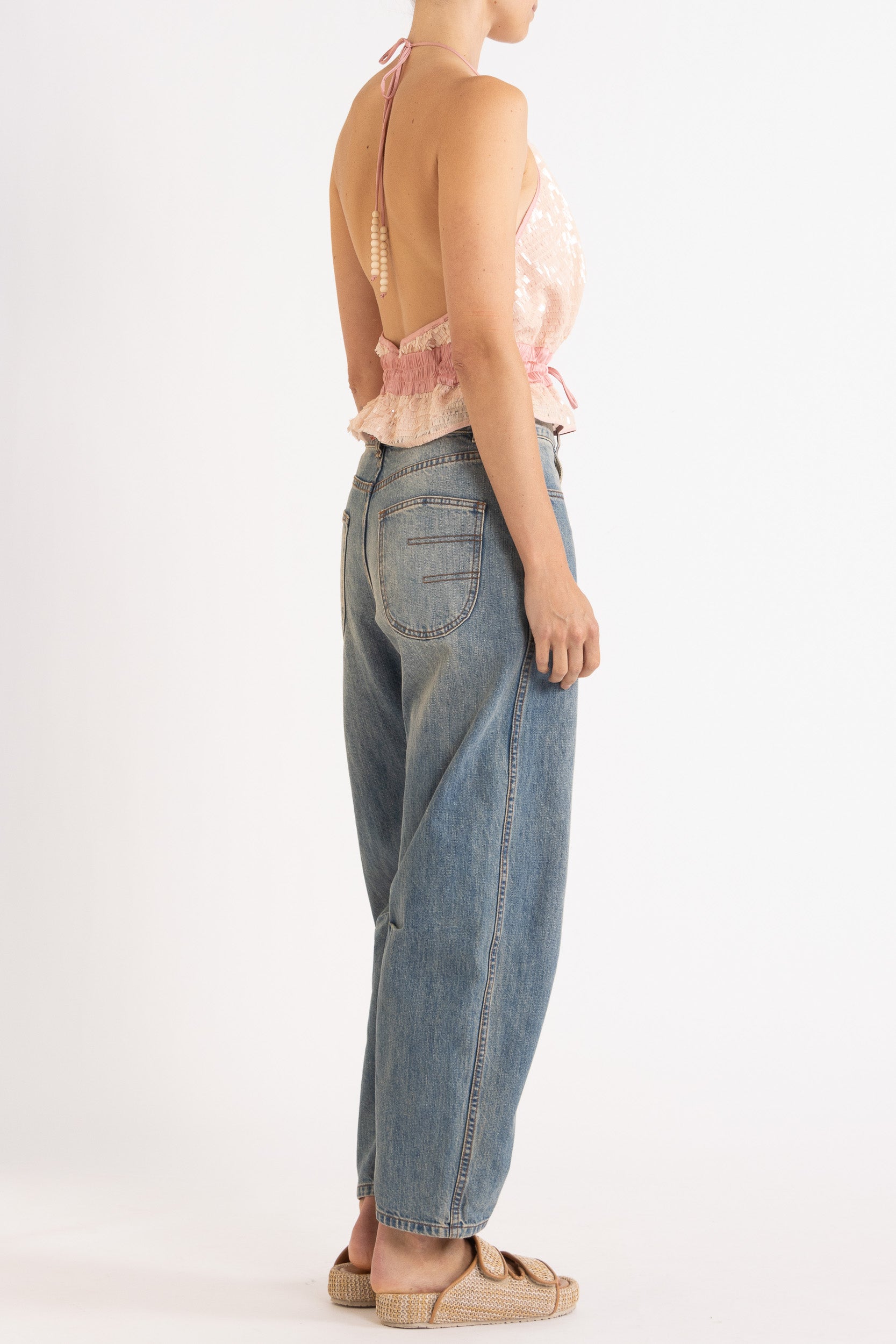 Marella Halter Neck Sequin Top