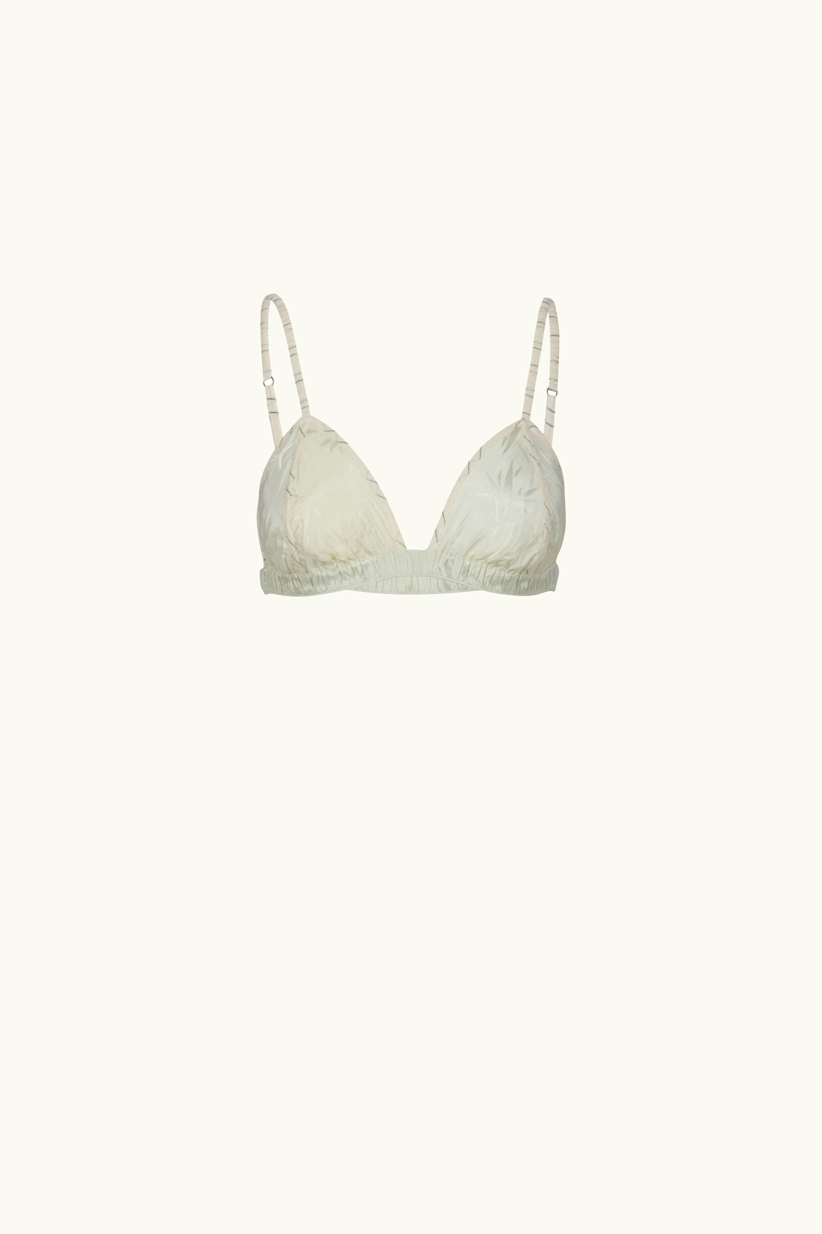 Printed Silk Habotai Bralette