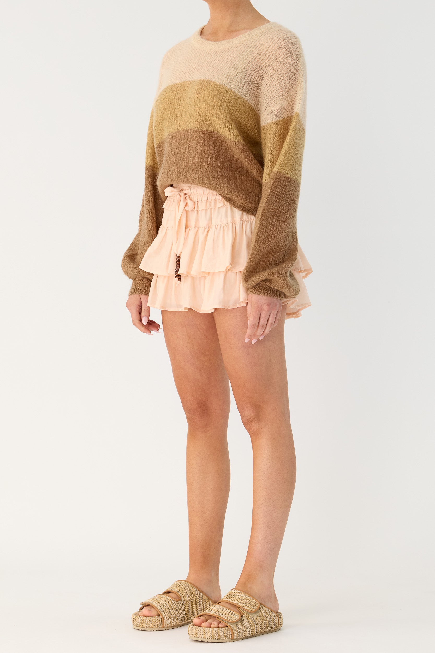 Inez Mohair-Wool Logo Knit Sweater