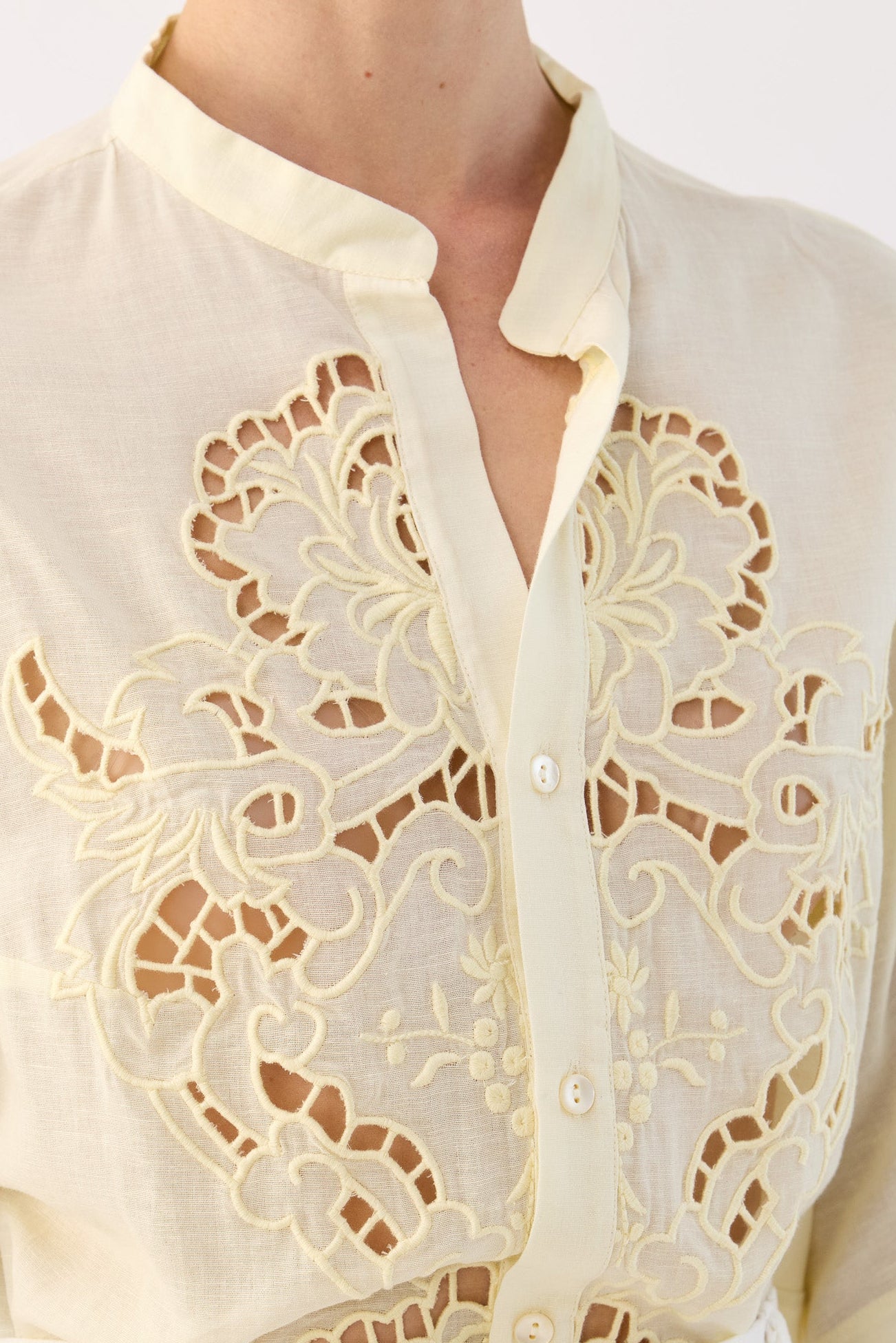 Pascal Embroidered Cutout Shirt