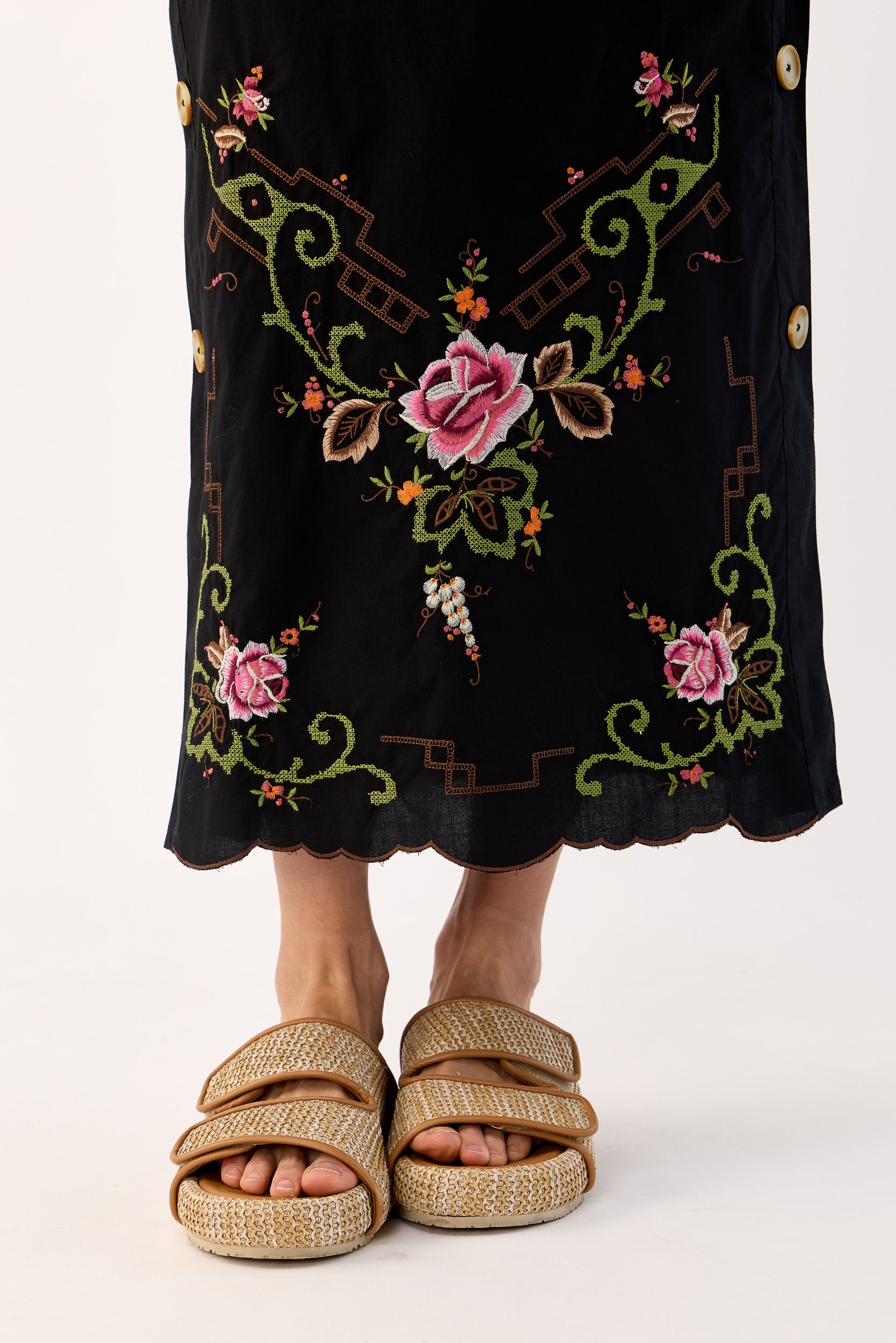Esther Embroidered Cotton Skirt