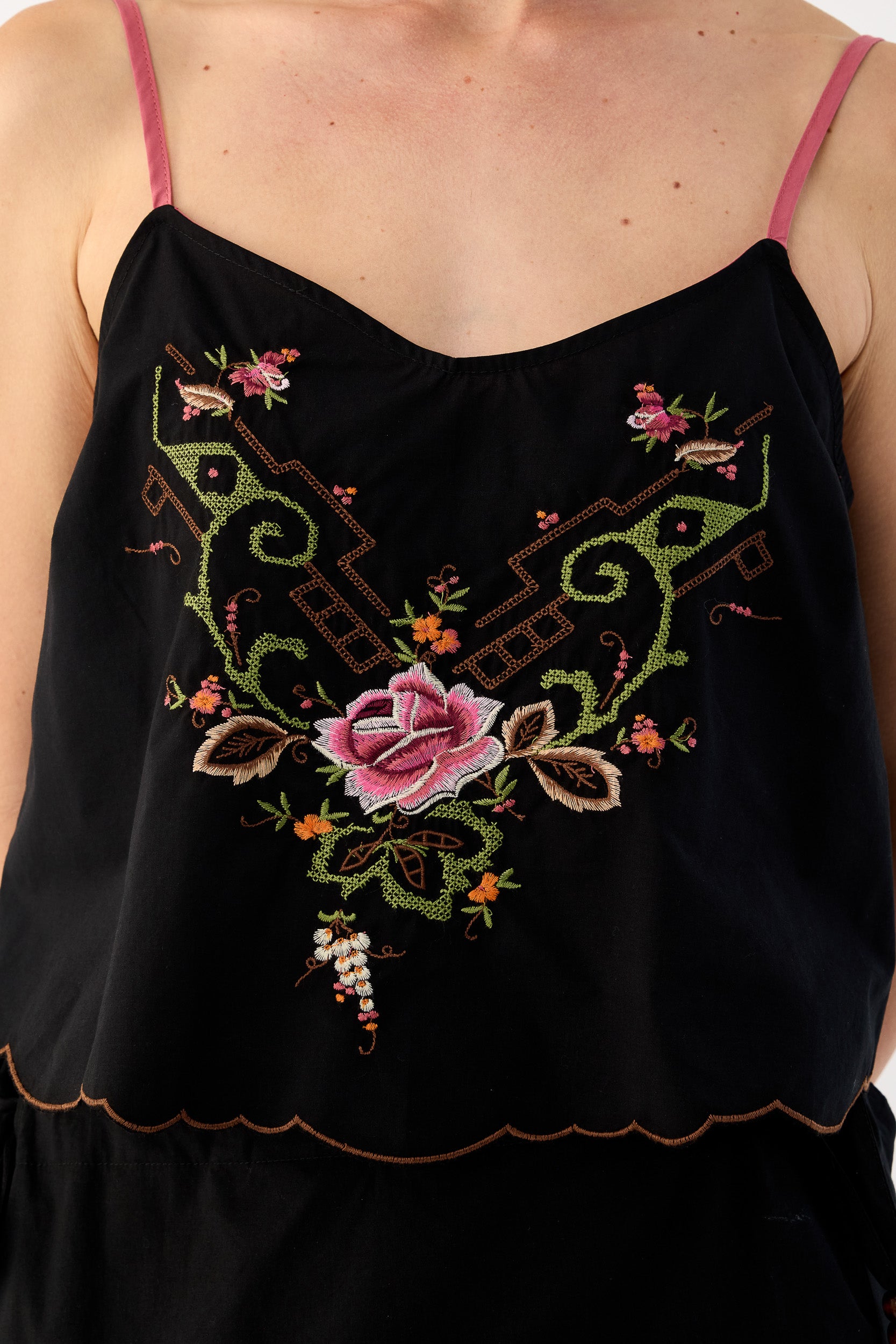 Esther Embroidered Cotton Cami