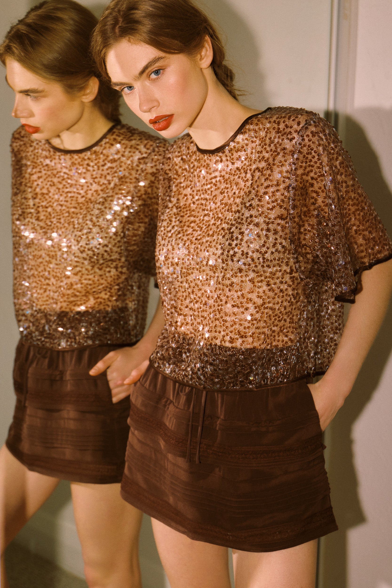 Skyler Sequin Top