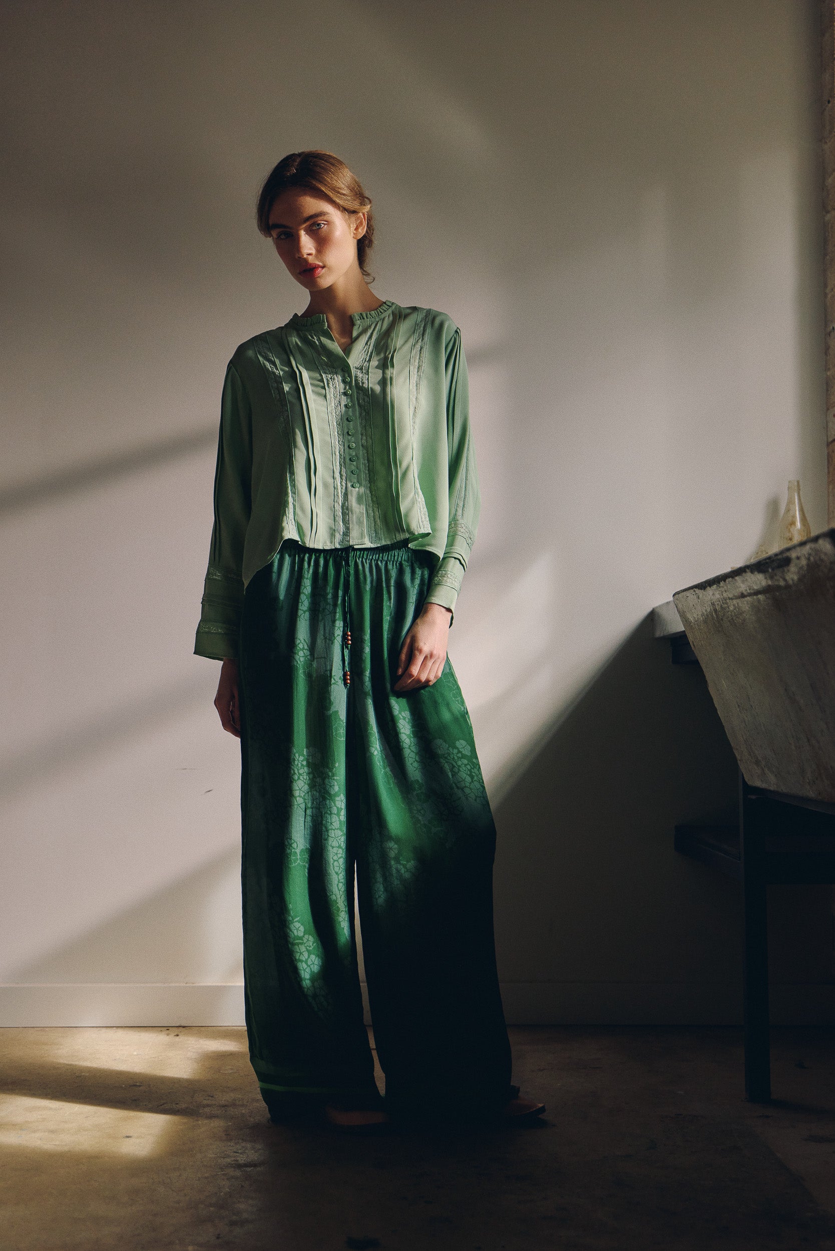 Arden Printed Silk Pant