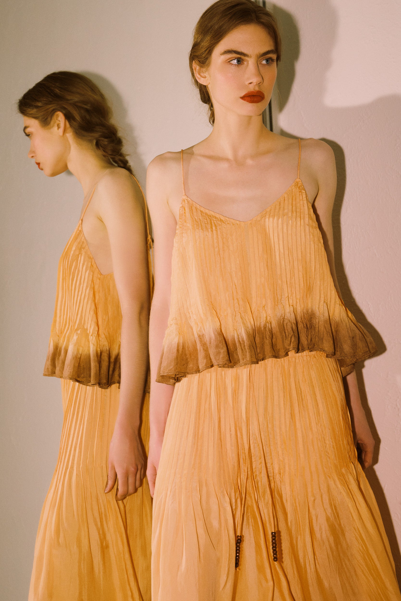 Ottavia Silk Dip-Dye Skirt