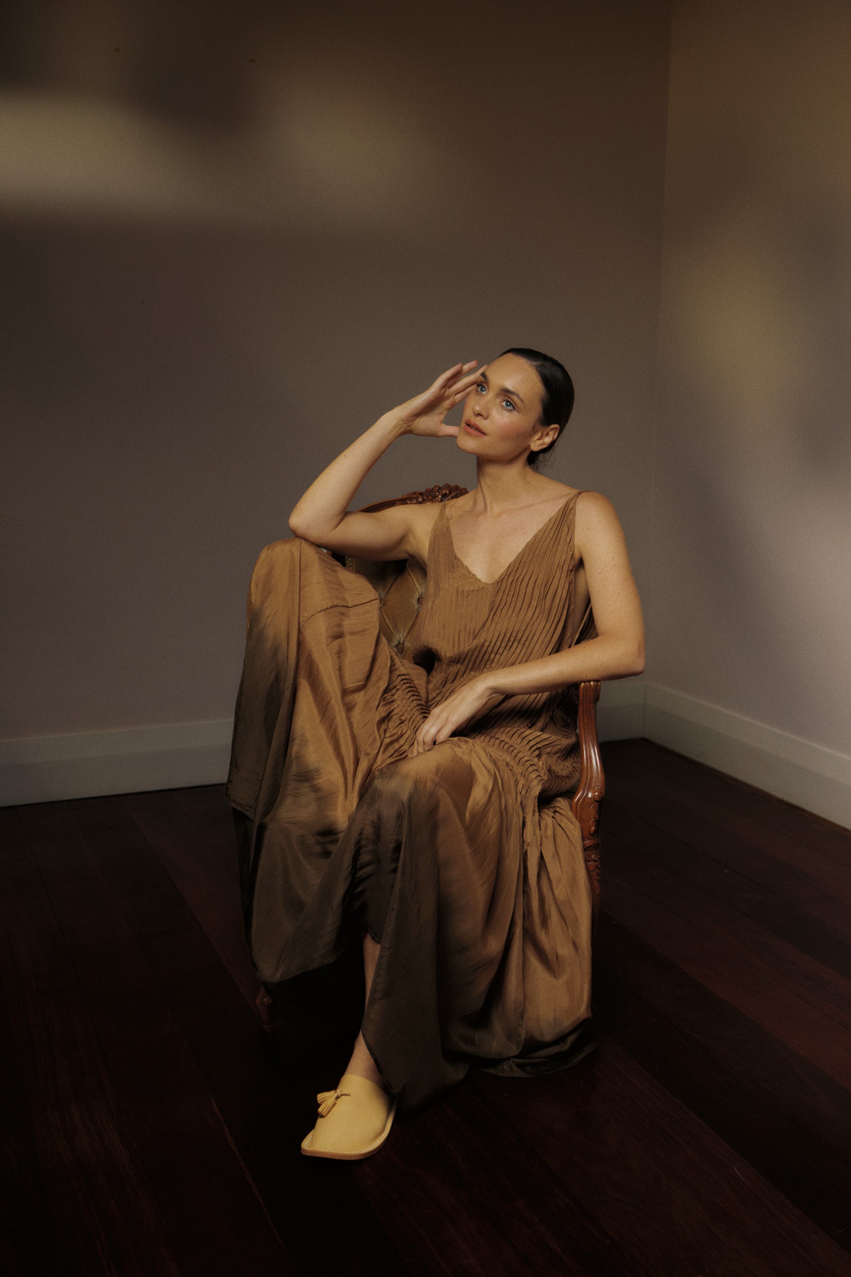 Ottavia Silk Dip-Dye Cami Maxi Dress