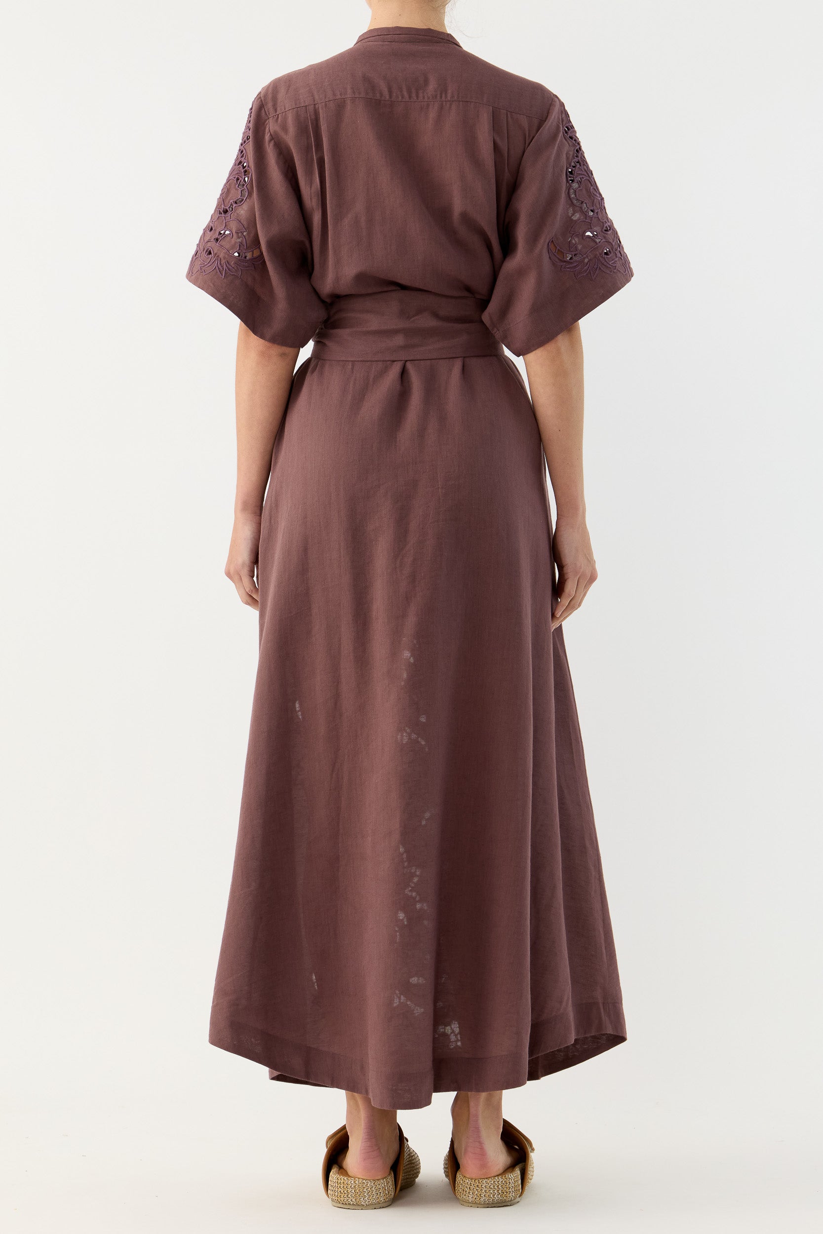 Pascal Embroidered Cutout Shirt Dress