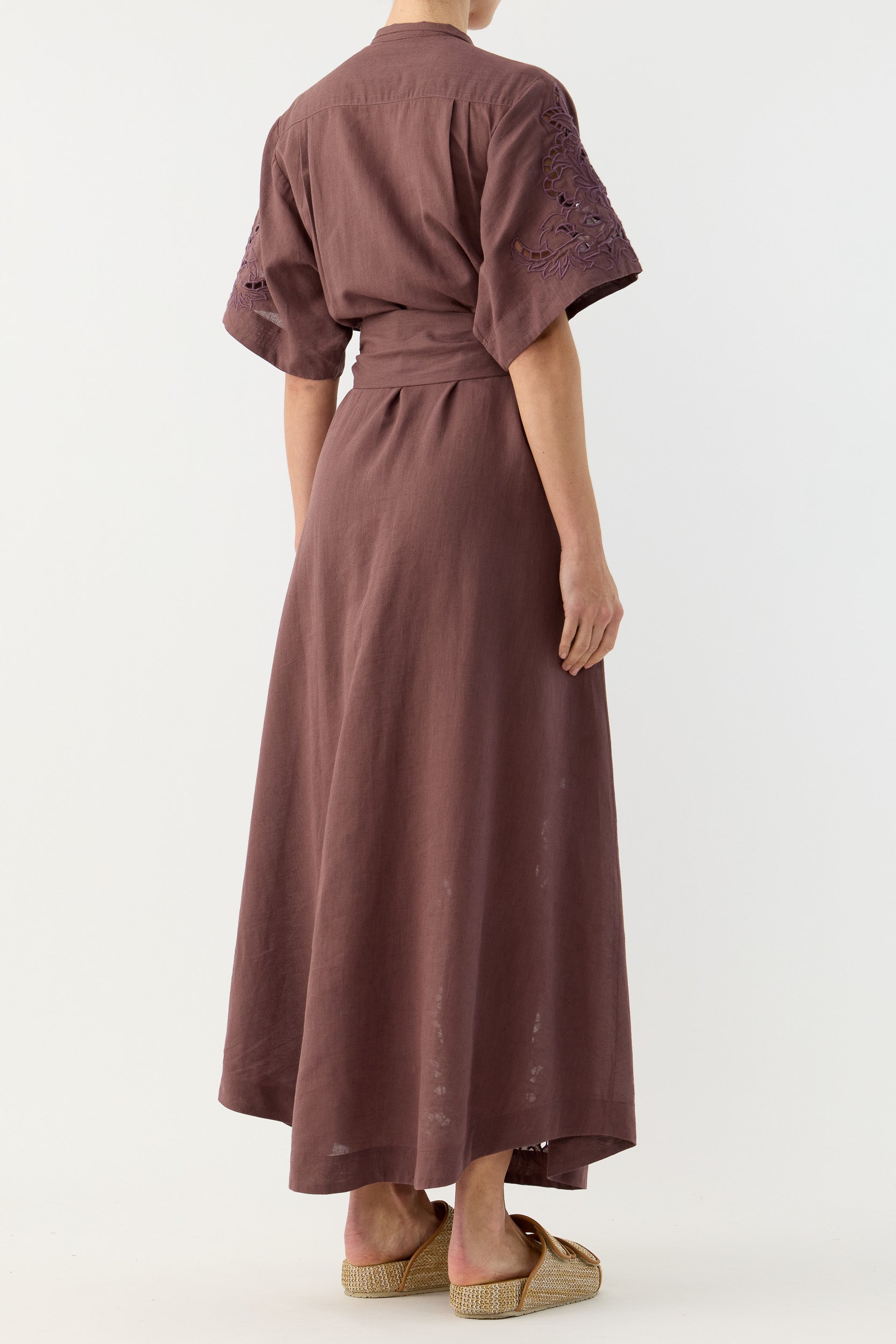 Pascal Embroidered Cutout Shirt Dress