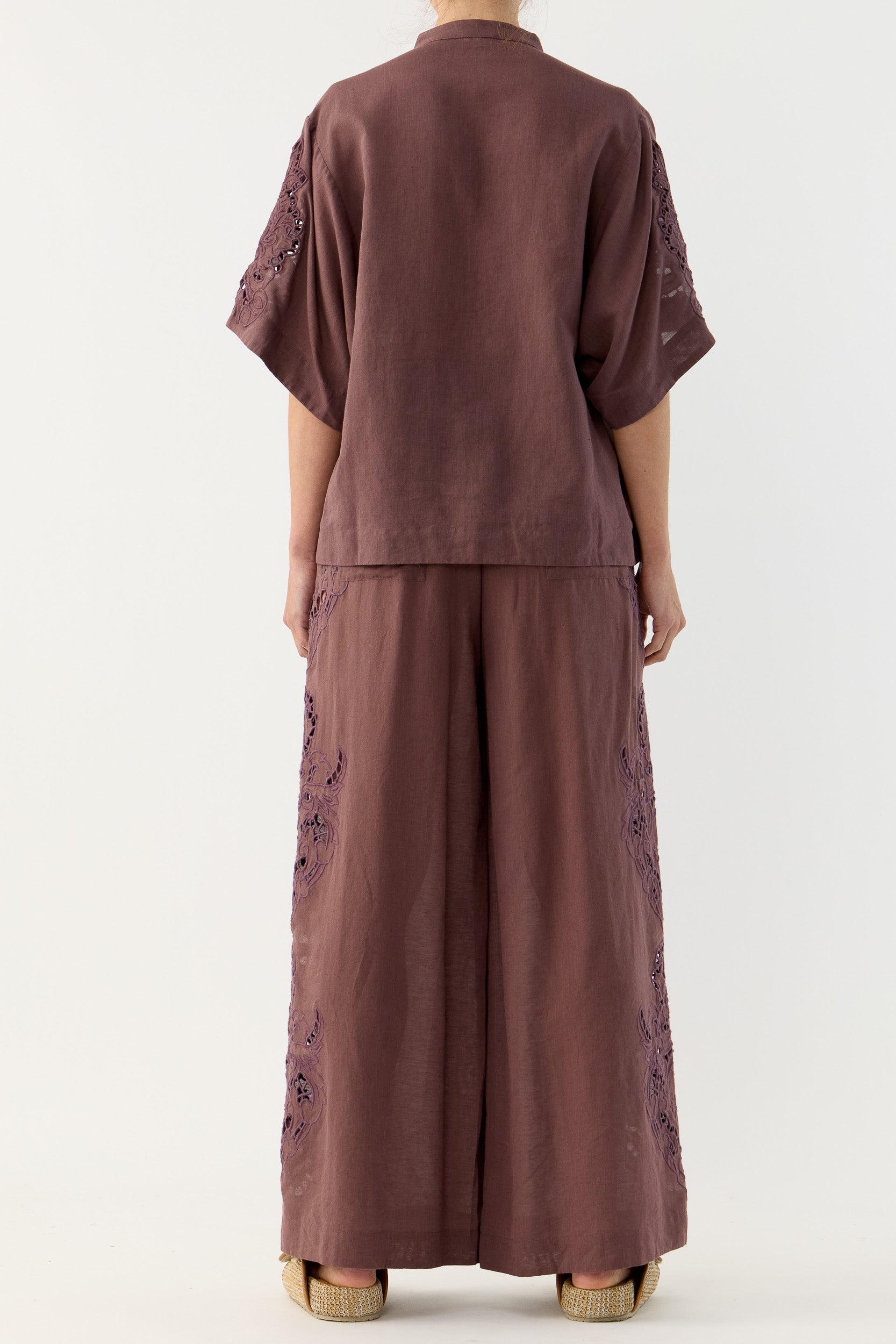 Pascal Embroidered Cutout Pant