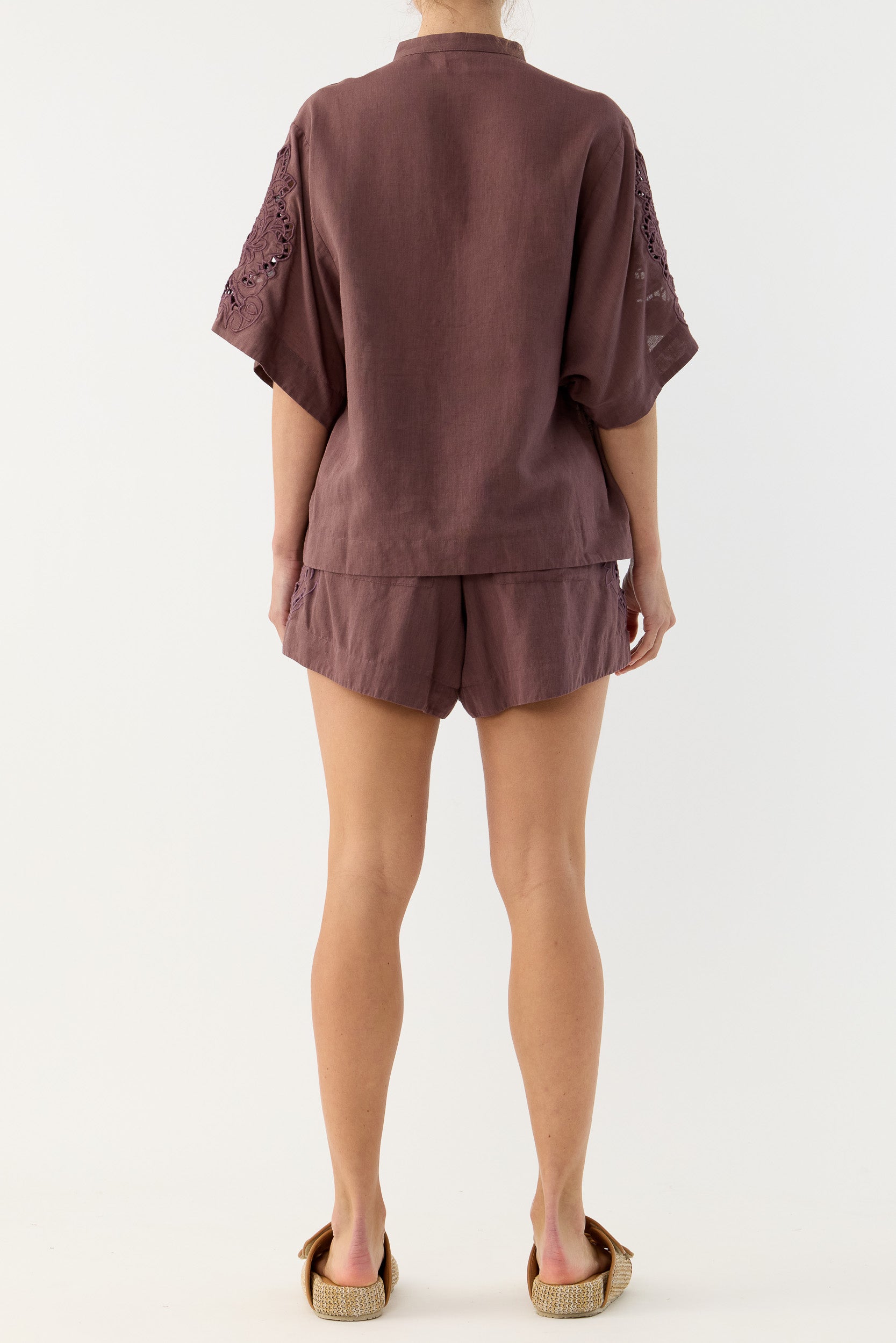 Pascal Embroidered Cutout Short