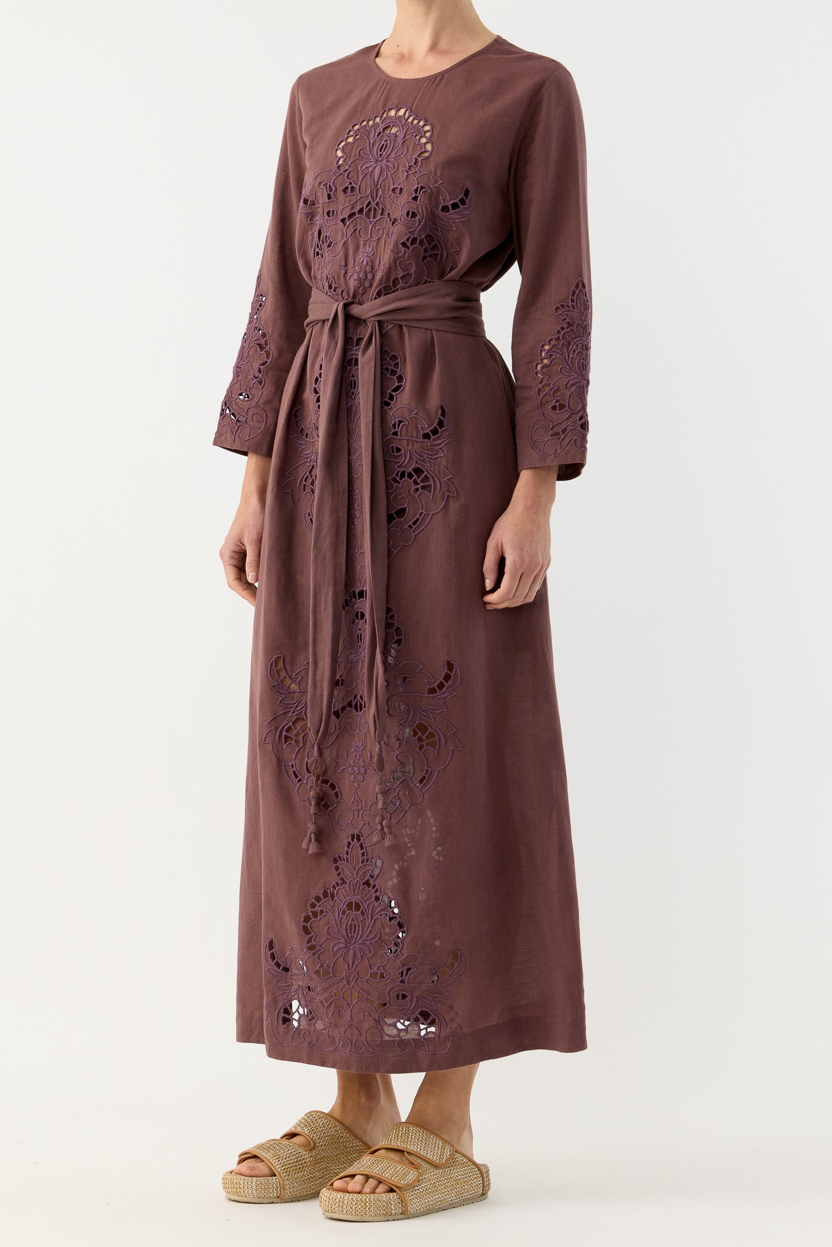 Pascal Embroidered Cutout Tunic Dress
