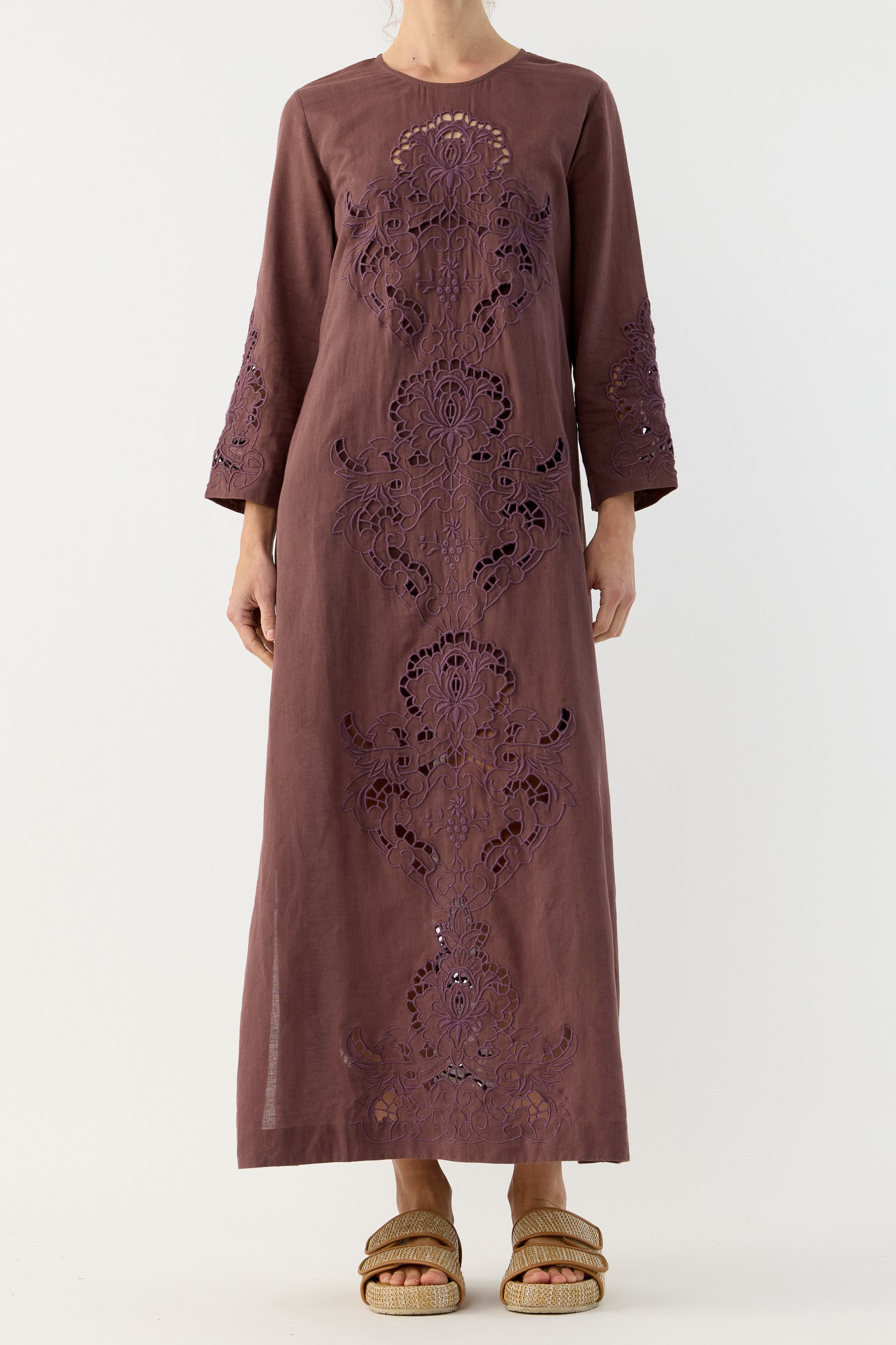 Pascal Embroidered Cutout Tunic Dress