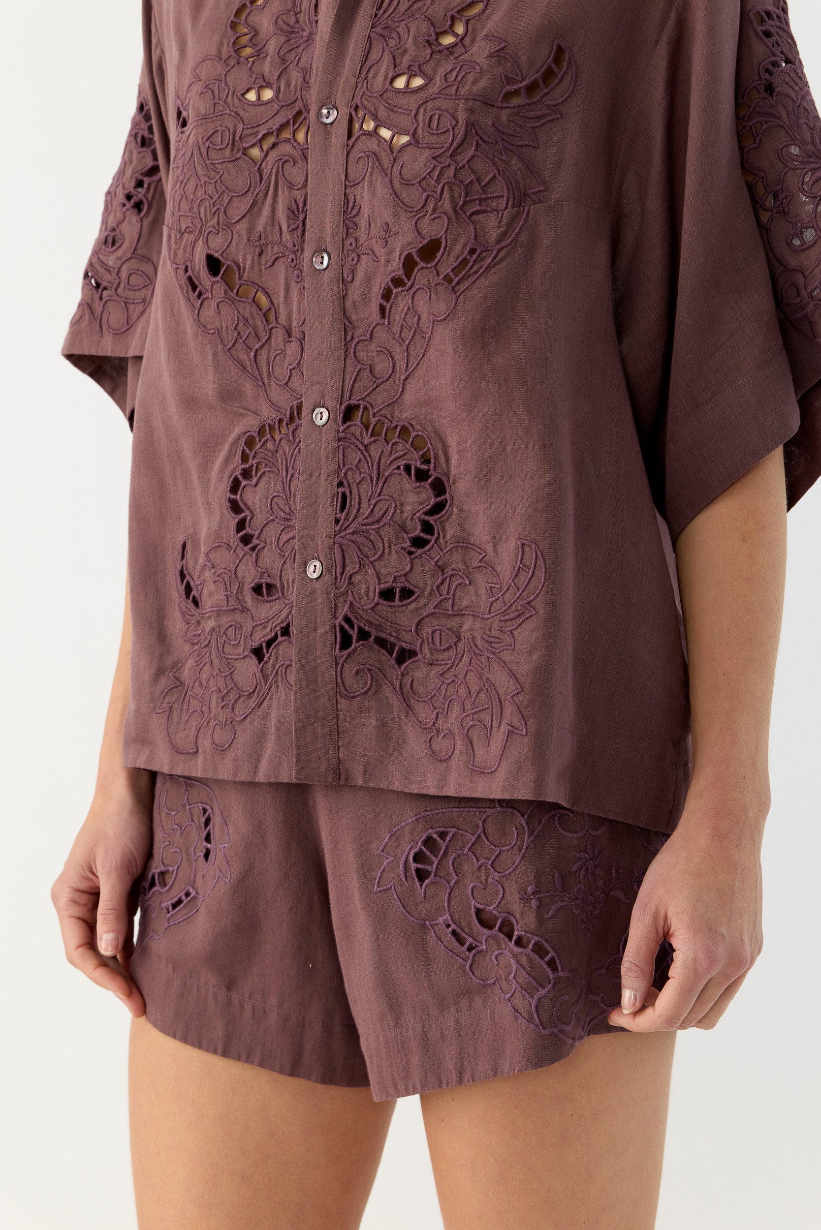 Pascal Embroidered Cutout Shirt