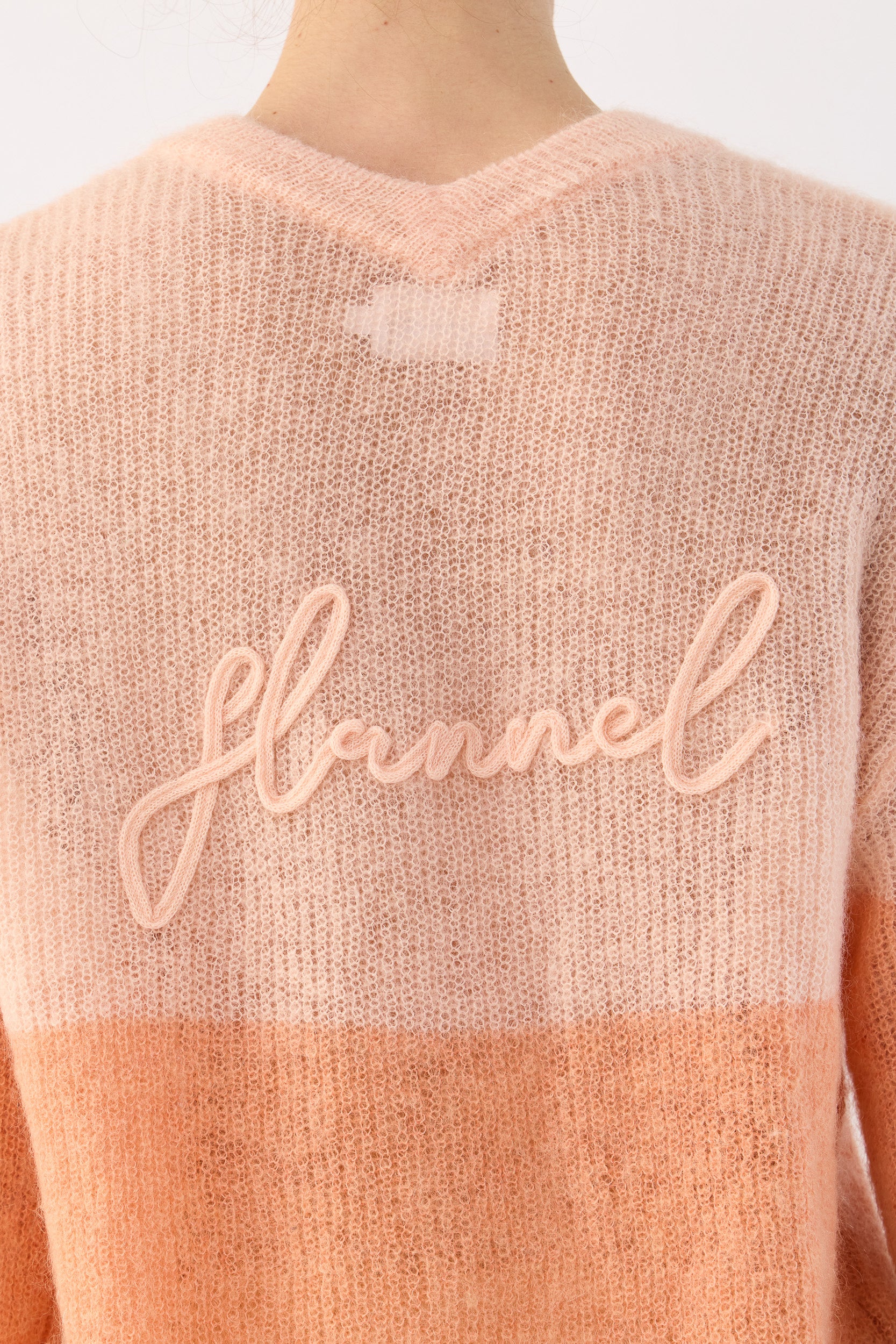 Inez Mohair-Wool Logo Knit Cardigan