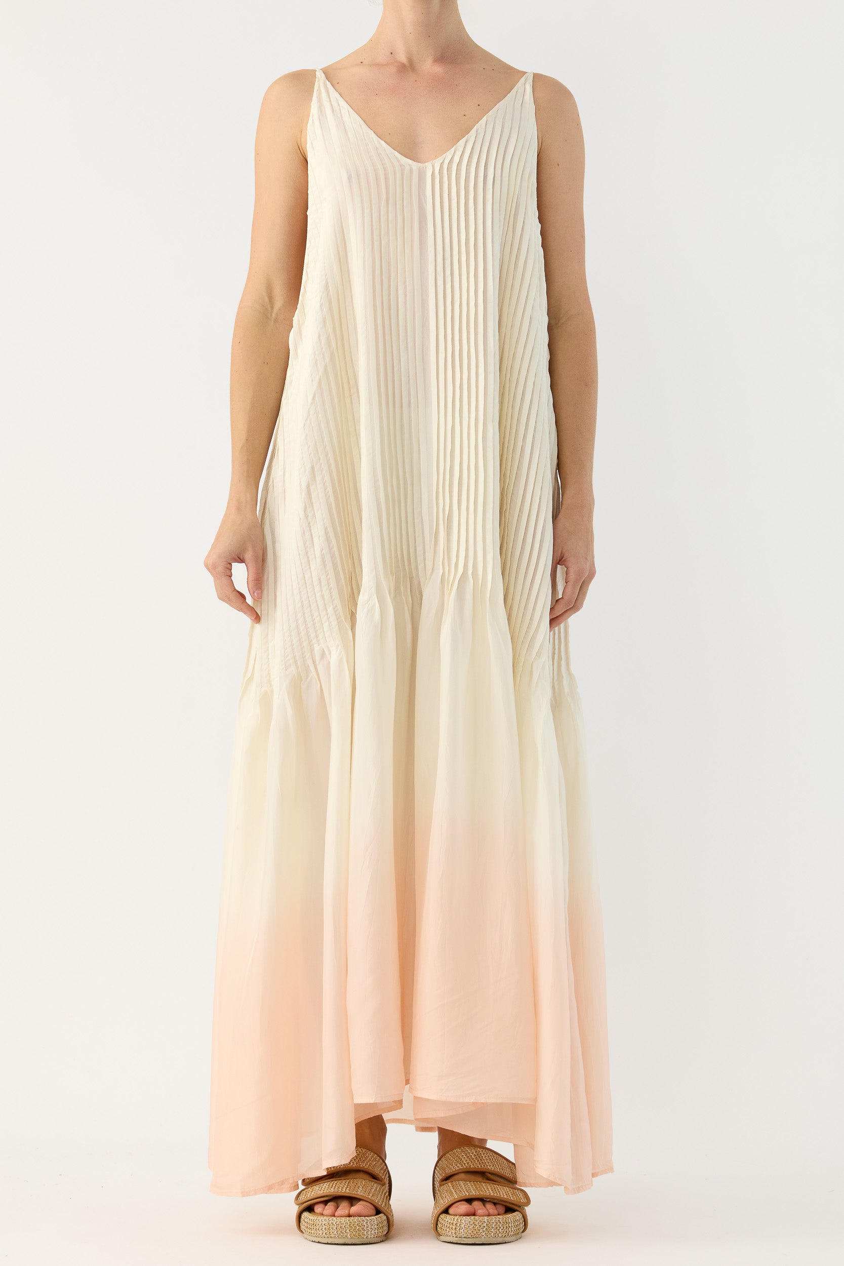 Ottavia Silk Dip-Dye Cami Dress