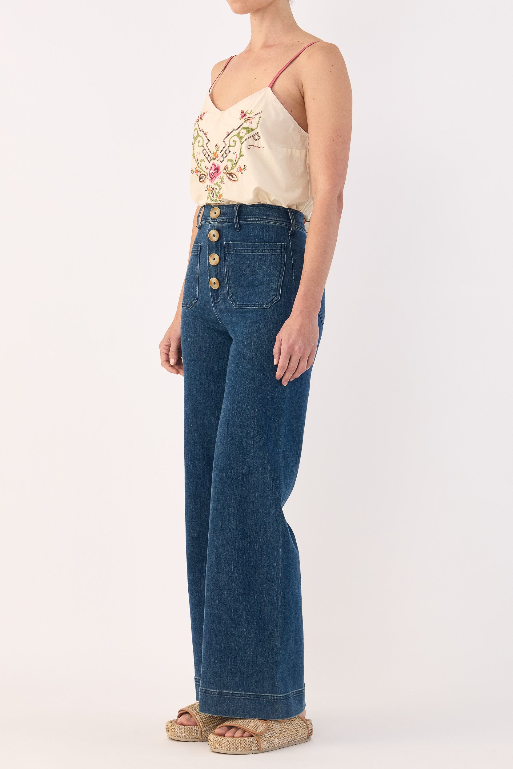 Esther Embroidered Cotton Cami