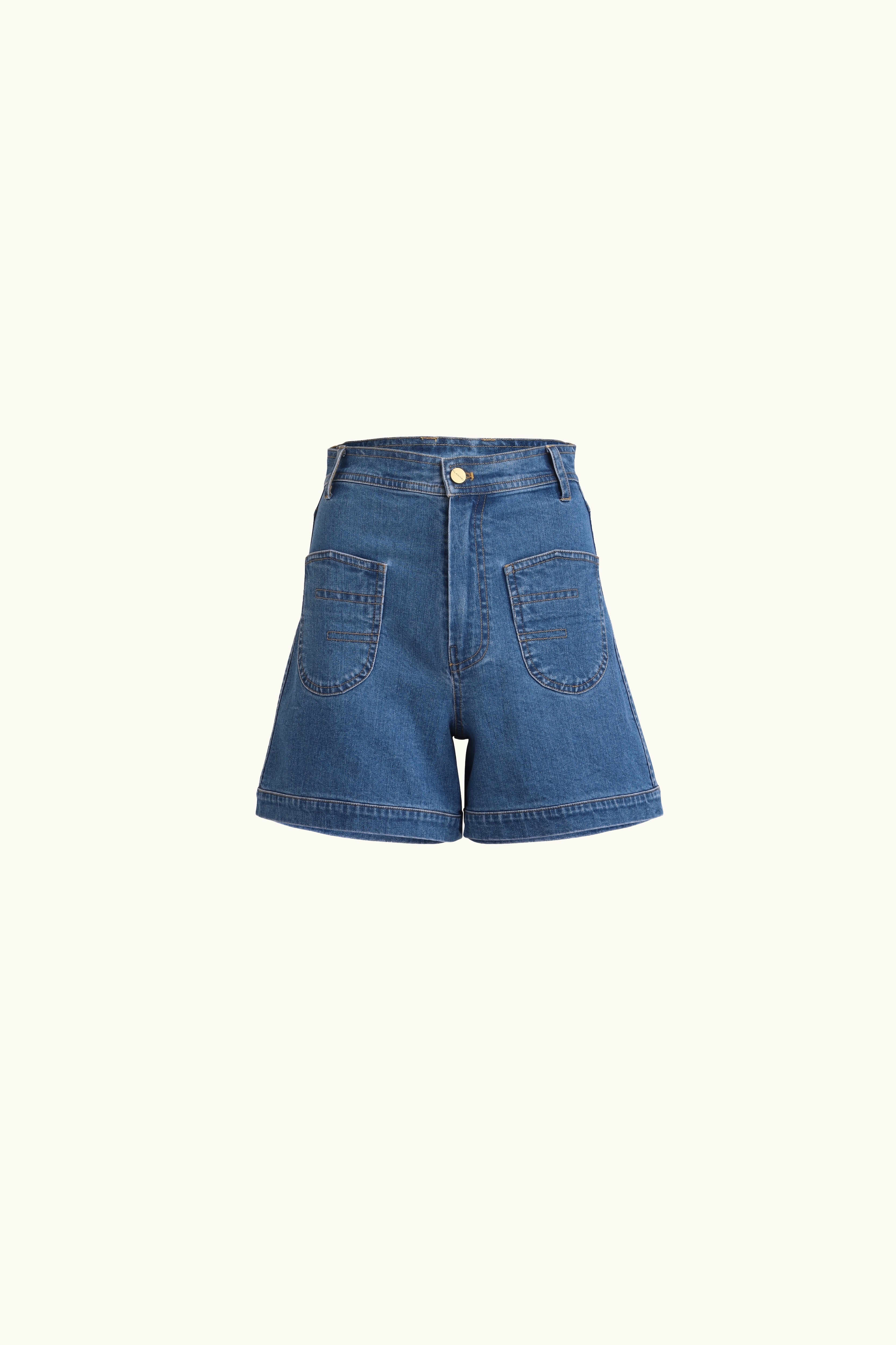 Raven High-Waisted Stretch Denim Short
