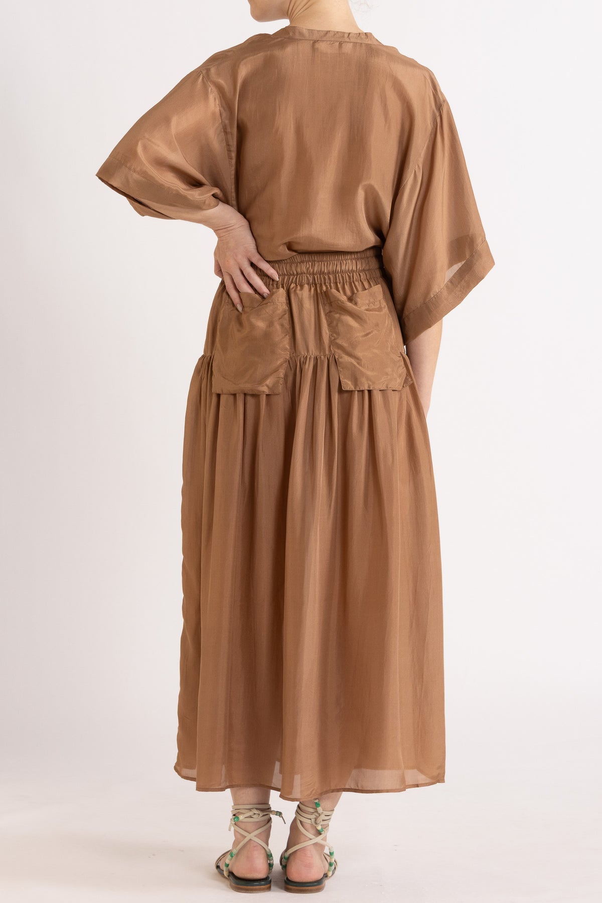 Amal Silk Habotai Skirt