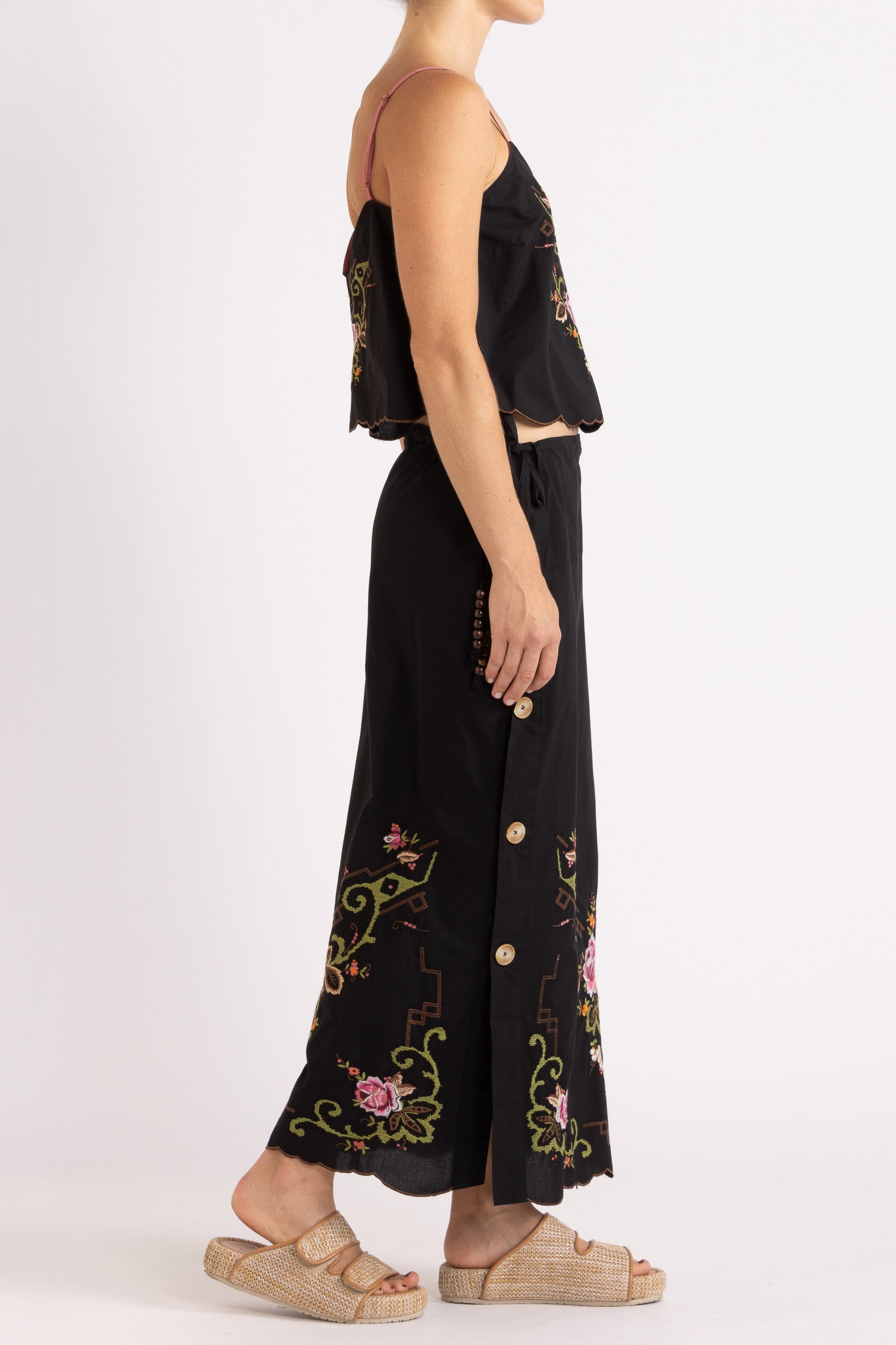 Esther Embroidered Cotton Skirt