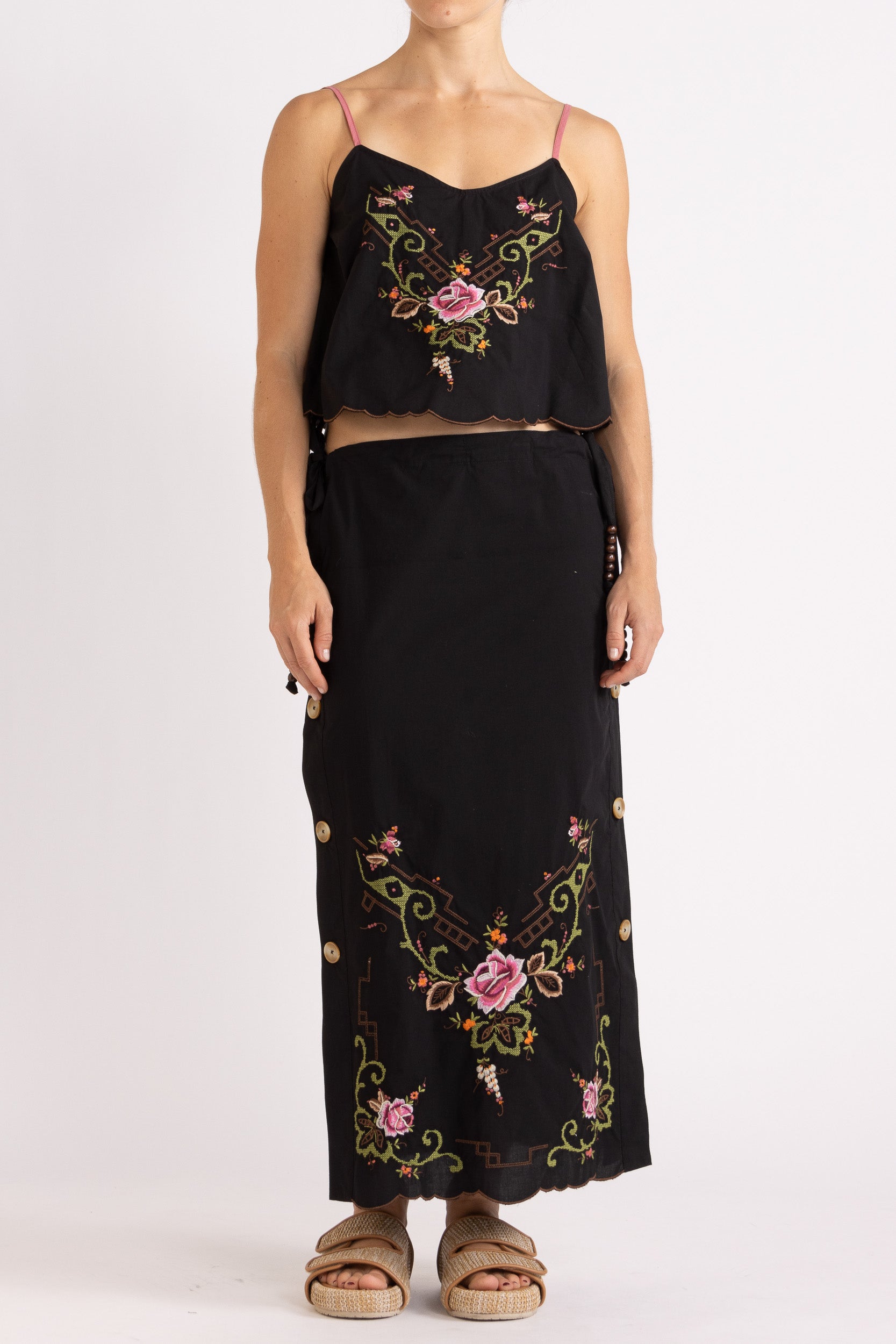 Esther Embroidered Cotton Skirt
