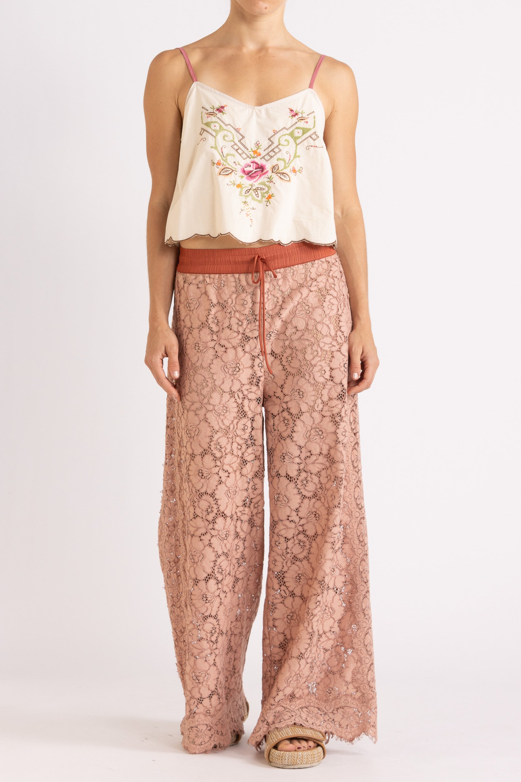 Tilly Wide Leg Lace Pant
