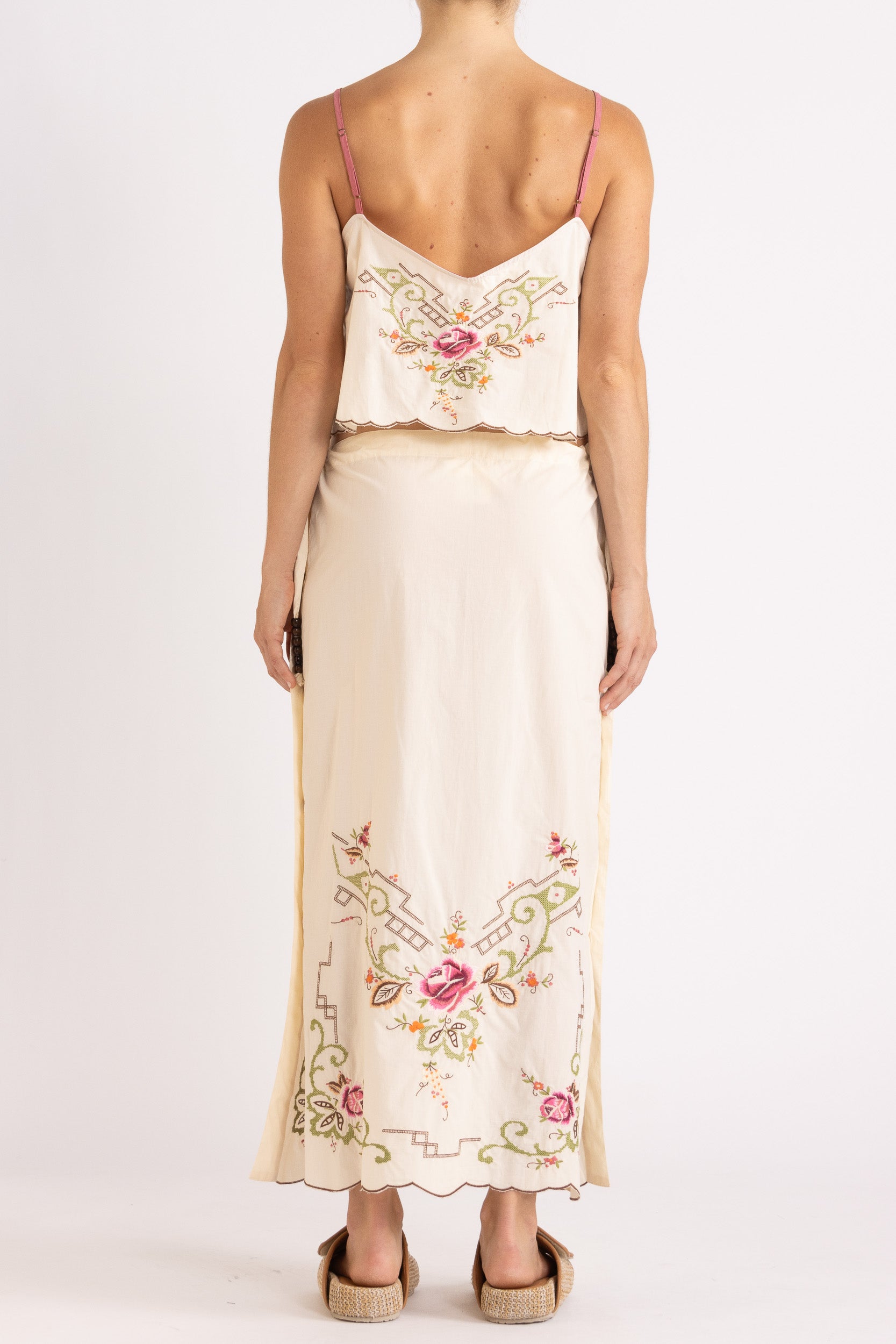 Esther Embroidered Cotton Skirt