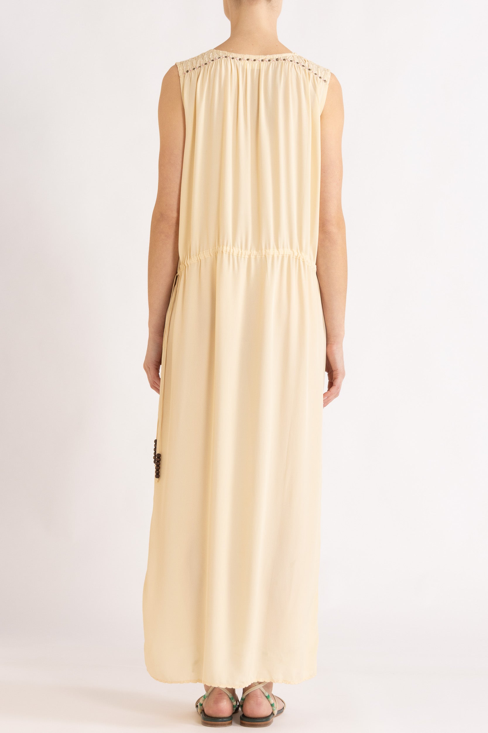 Gemini Crepe De Chine Sleeveless Dress