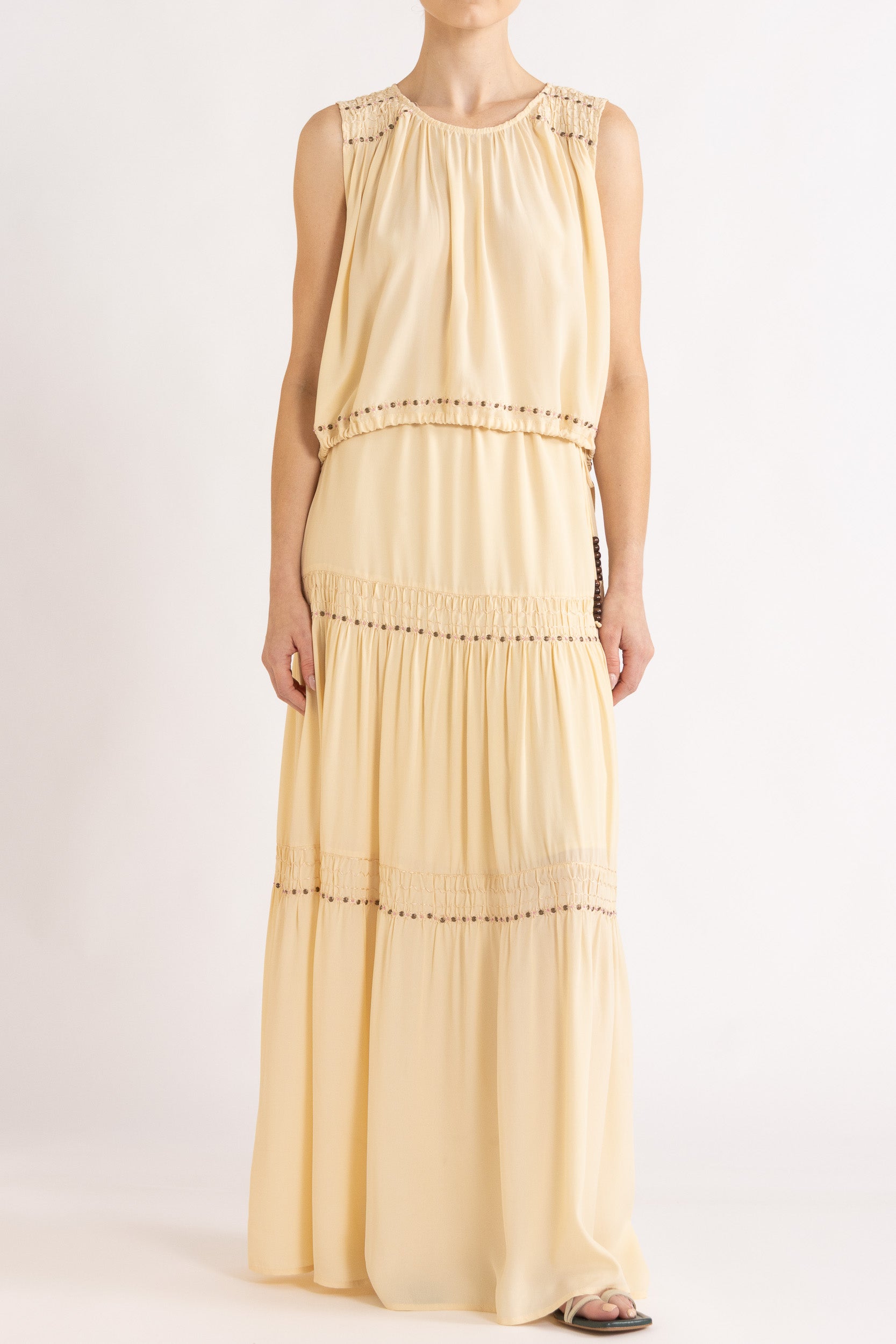 Gemini Crepe De Chine Sleeveless Top