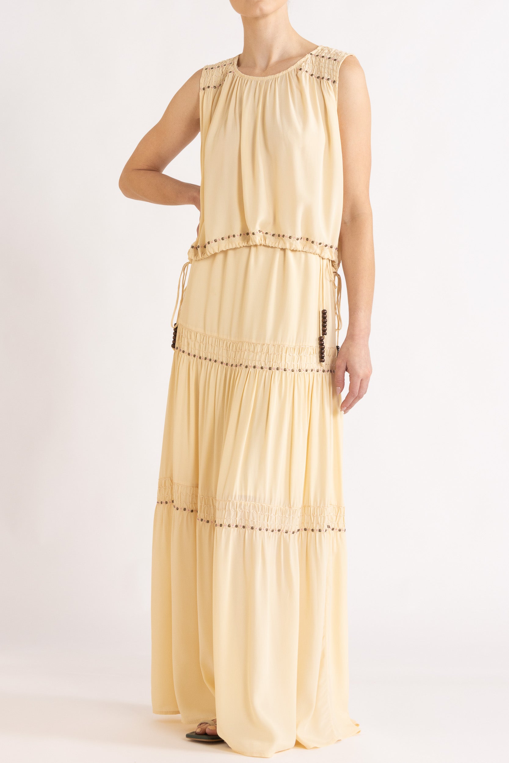 Gemini Crepe De Chine Sleeveless Top