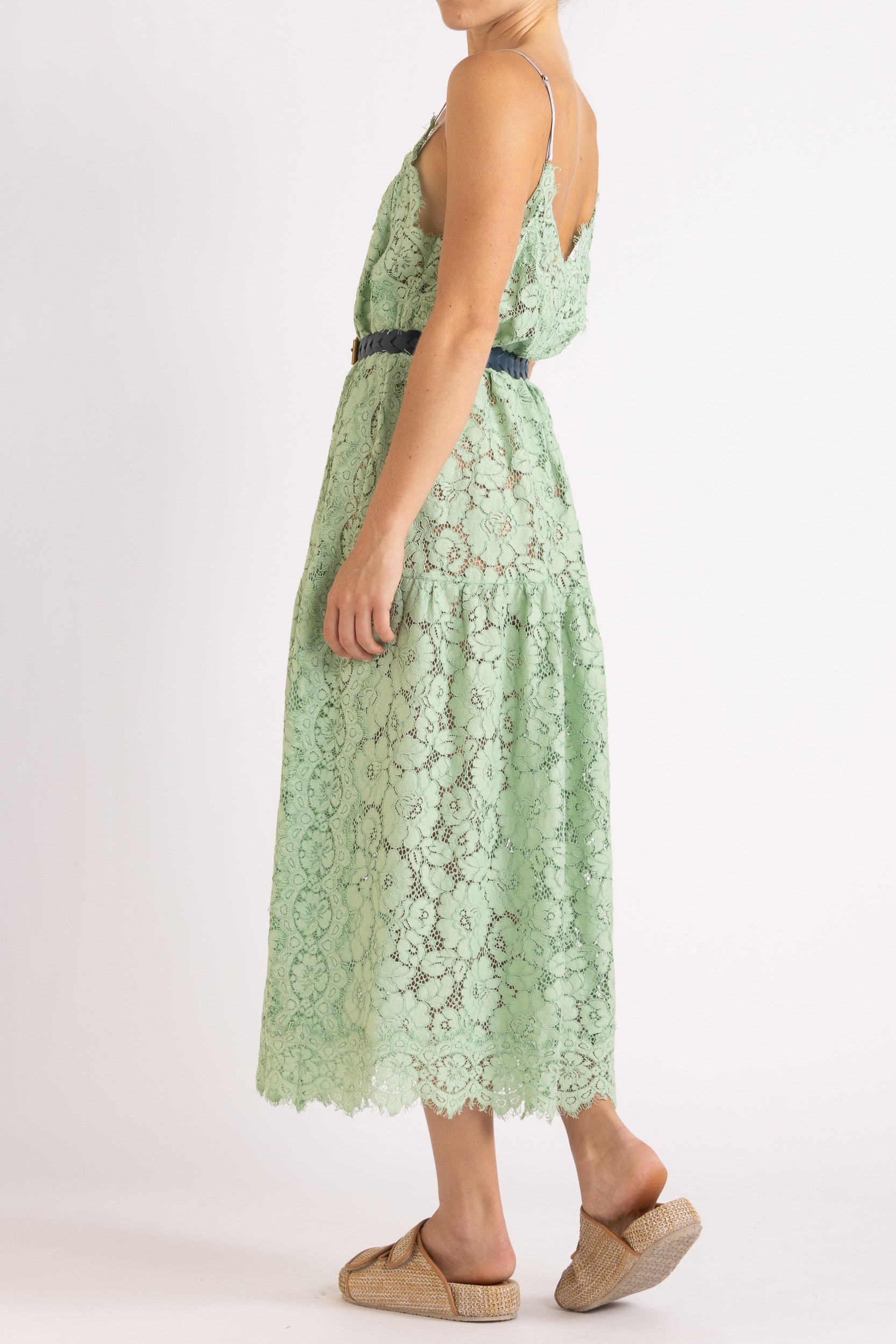 Tilly V Neck Lace Dress