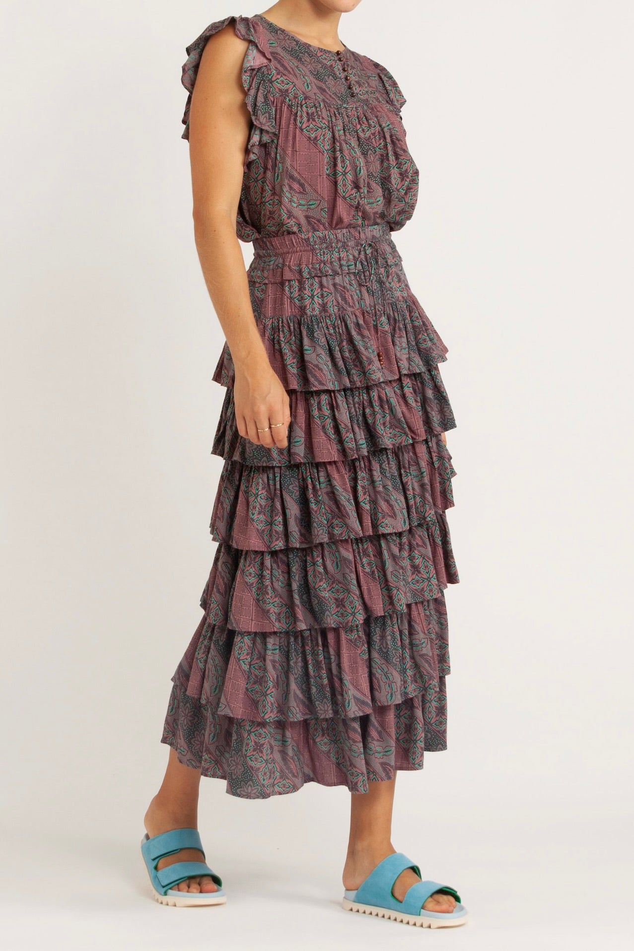 Francis Printed Frill Top