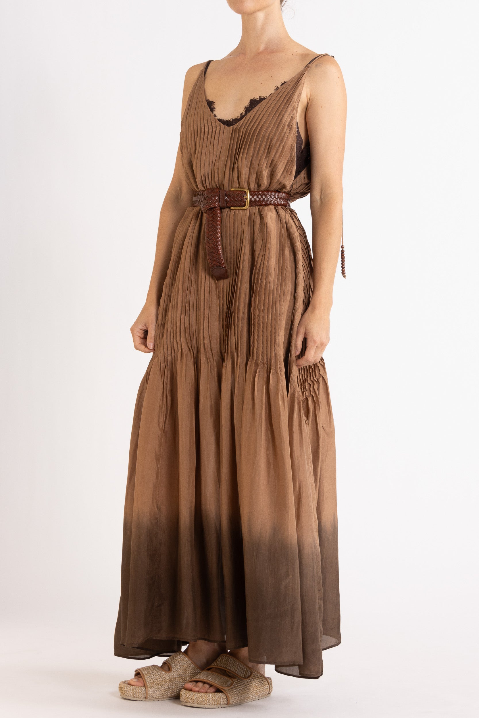 Ottavia Silk Dip-Dye Cami Maxi Dress