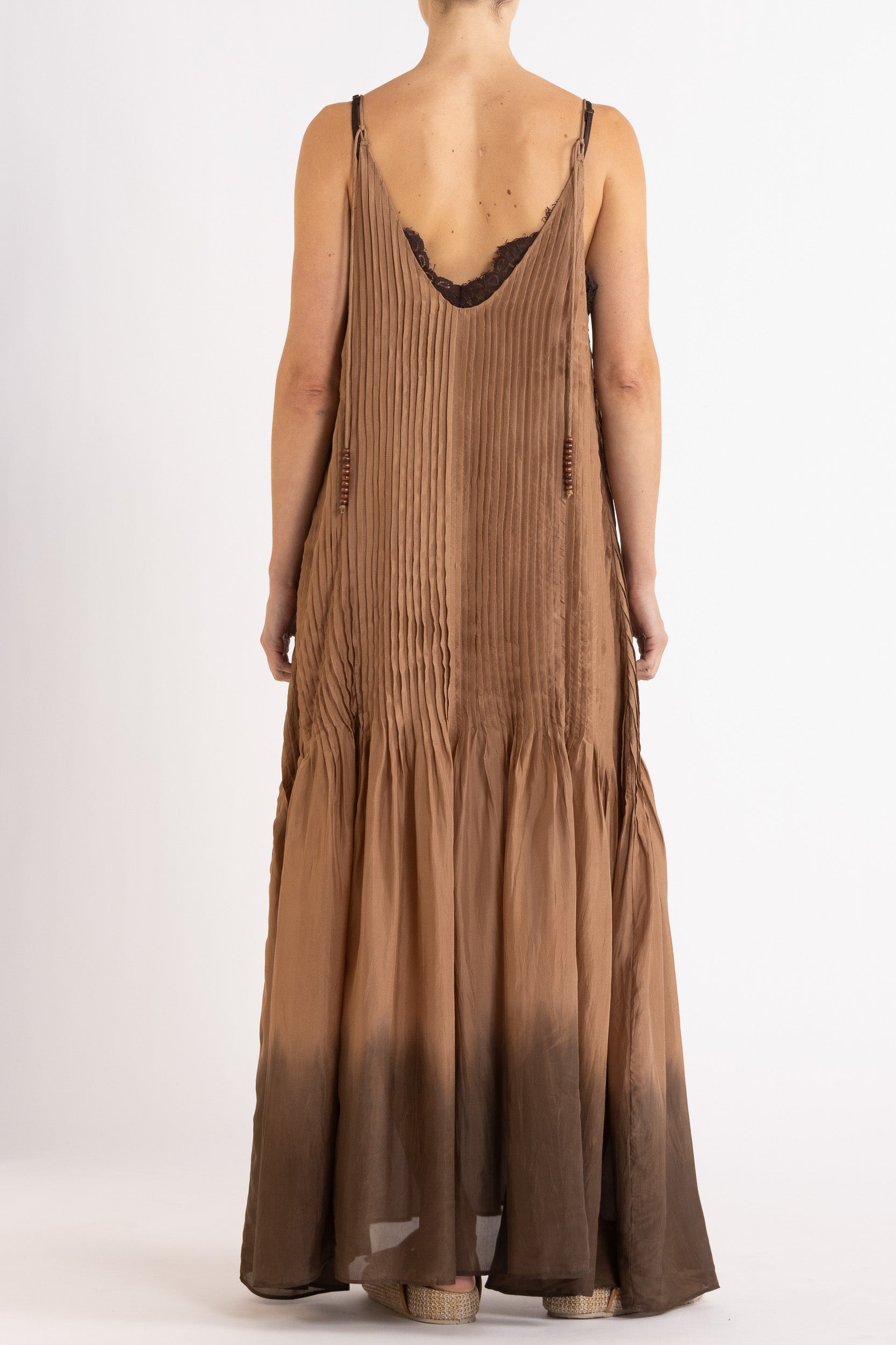 Ottavia Silk Dip-Dye Cami Maxi Dress