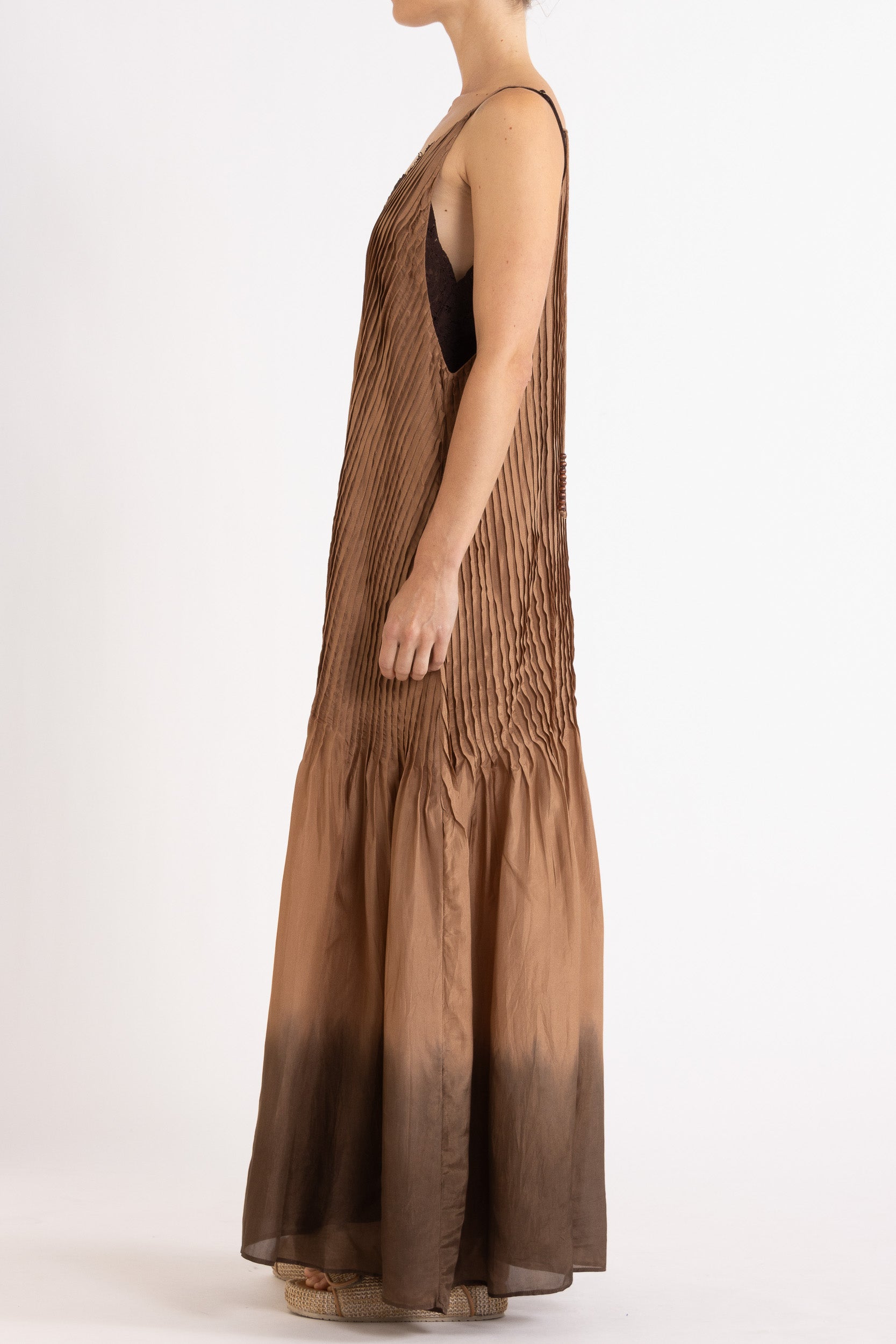 Ottavia Silk Dip-Dye Cami Maxi Dress