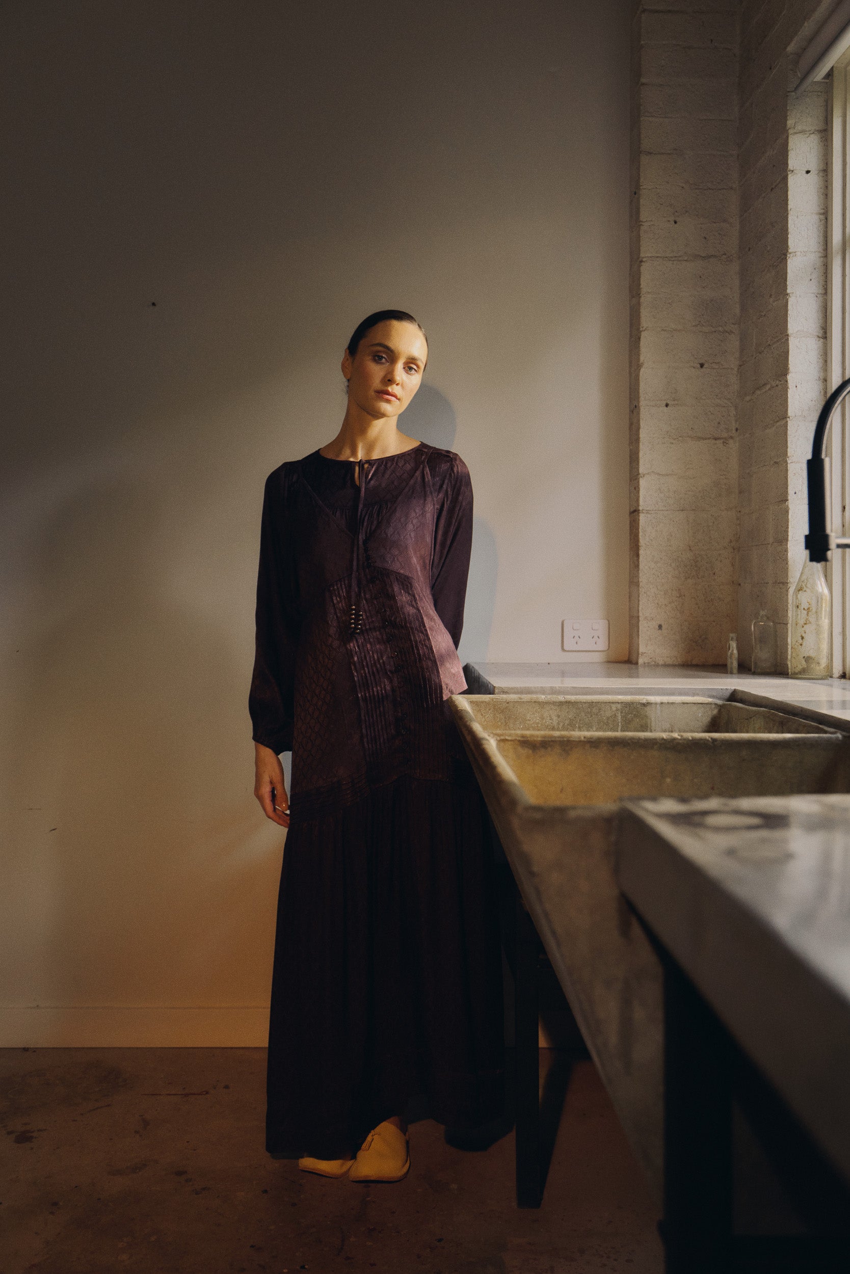 Sierra Jacquard Cami Dress