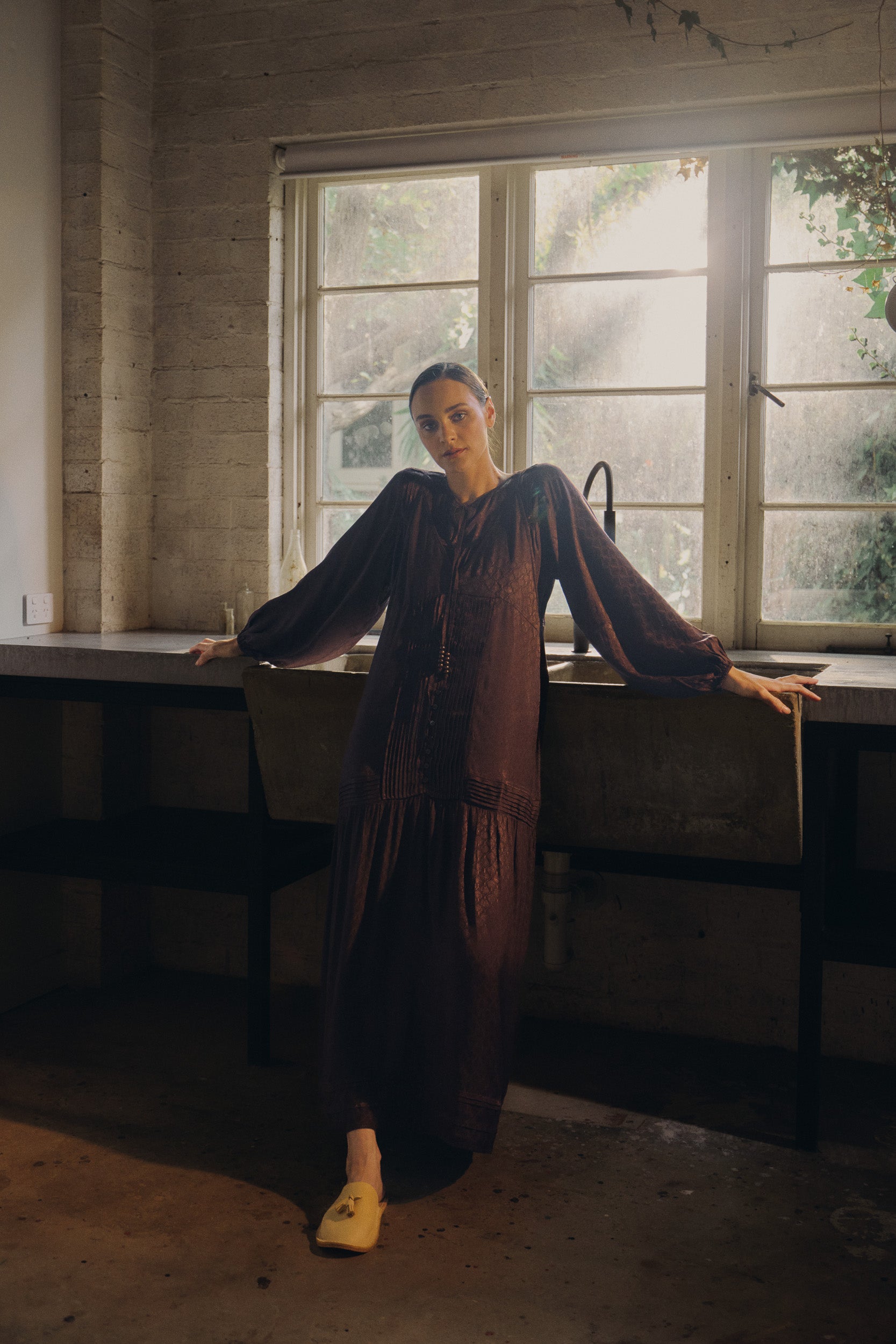 Sierra Jacquard Long Sleeve Top