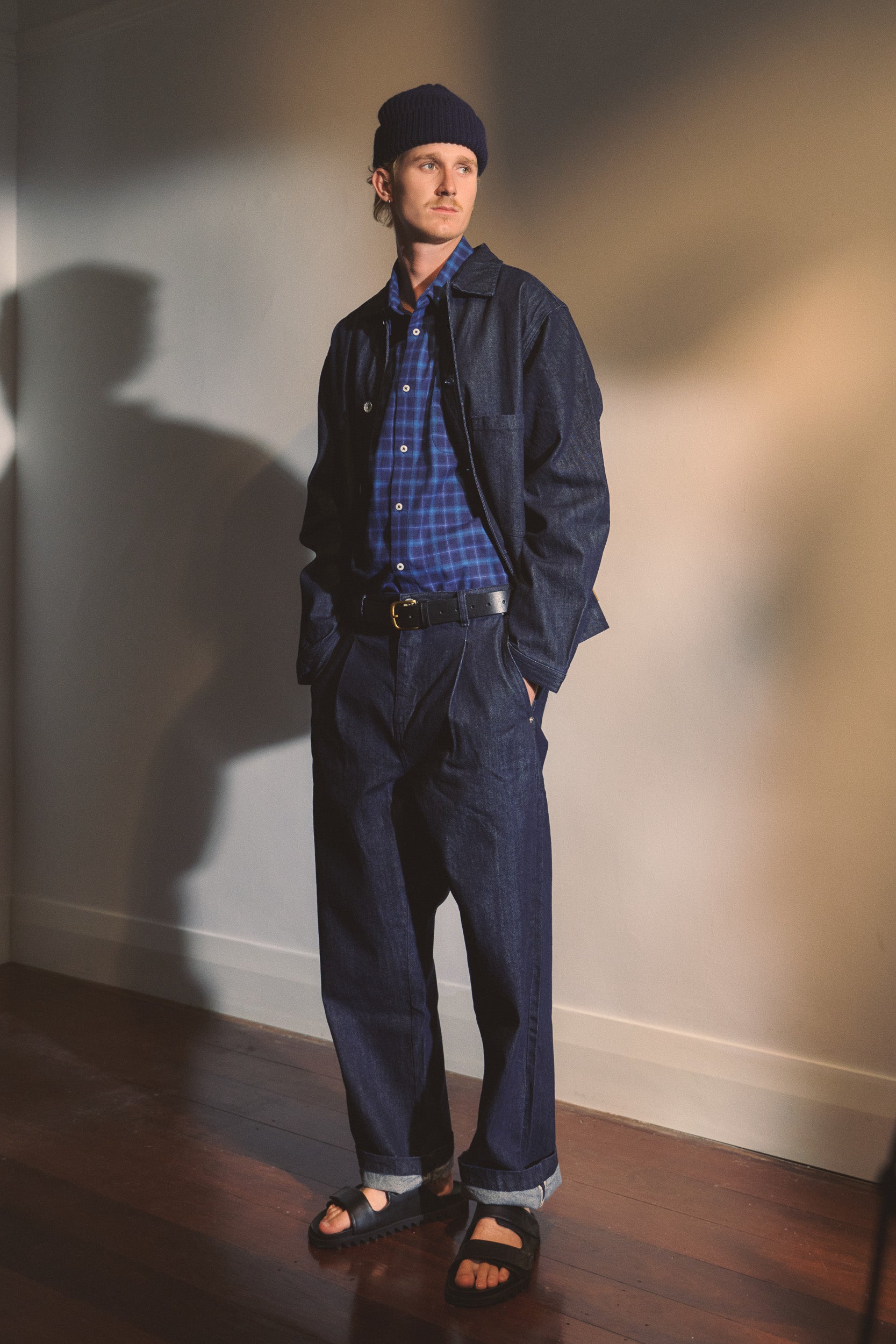 Repare Goods Denim Pleated Pant