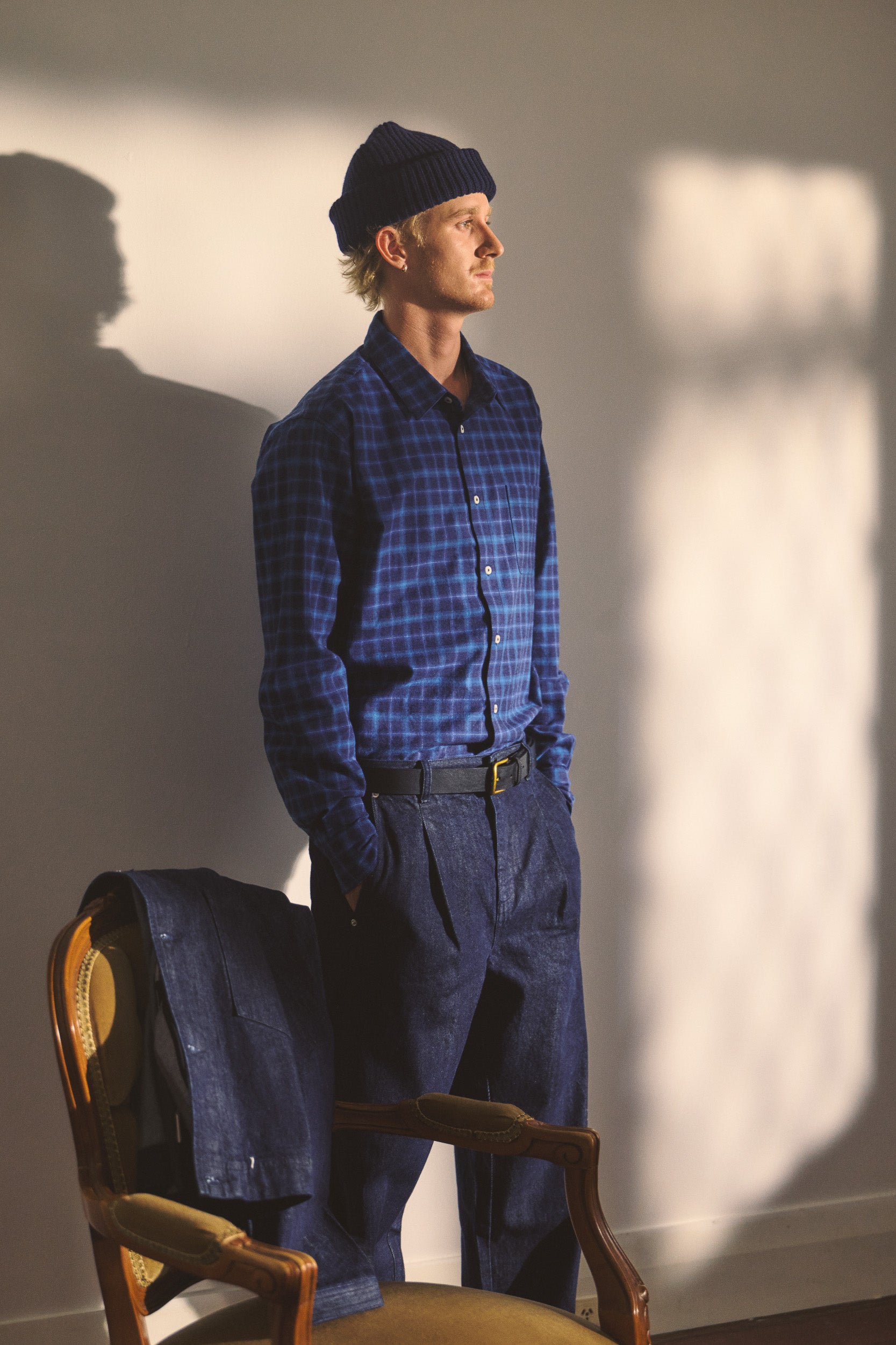 Repare Goods Denim Pleated Pant