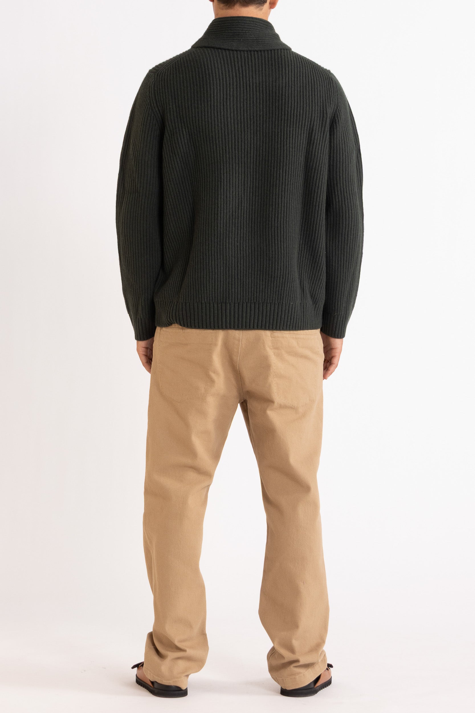 Marcus Wool-Cashmere Shawl Collar Crew