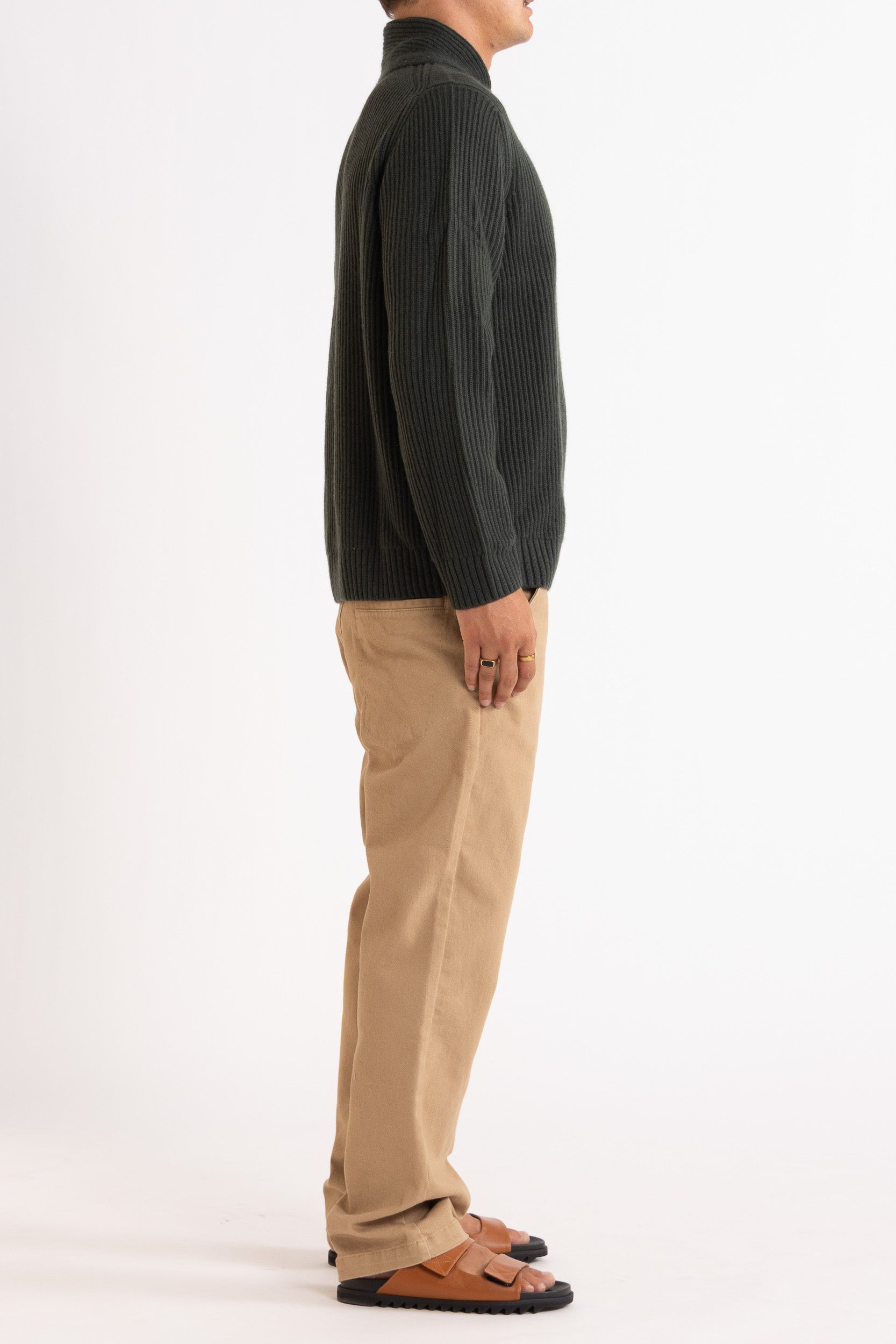 Marcus Wool-Cashmere Shawl Collar Crew