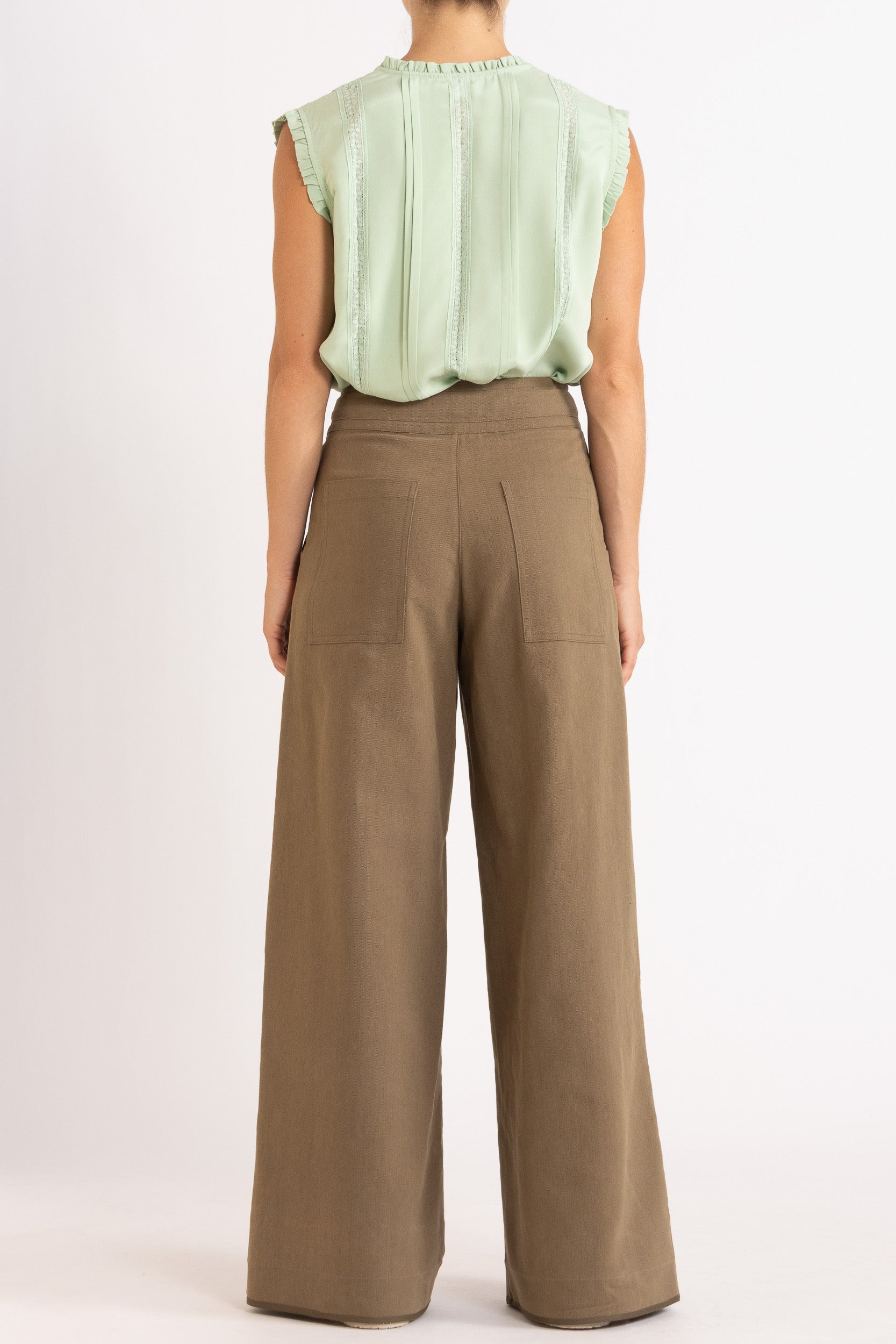 Albrey Silk Crepe Sleeveless Top