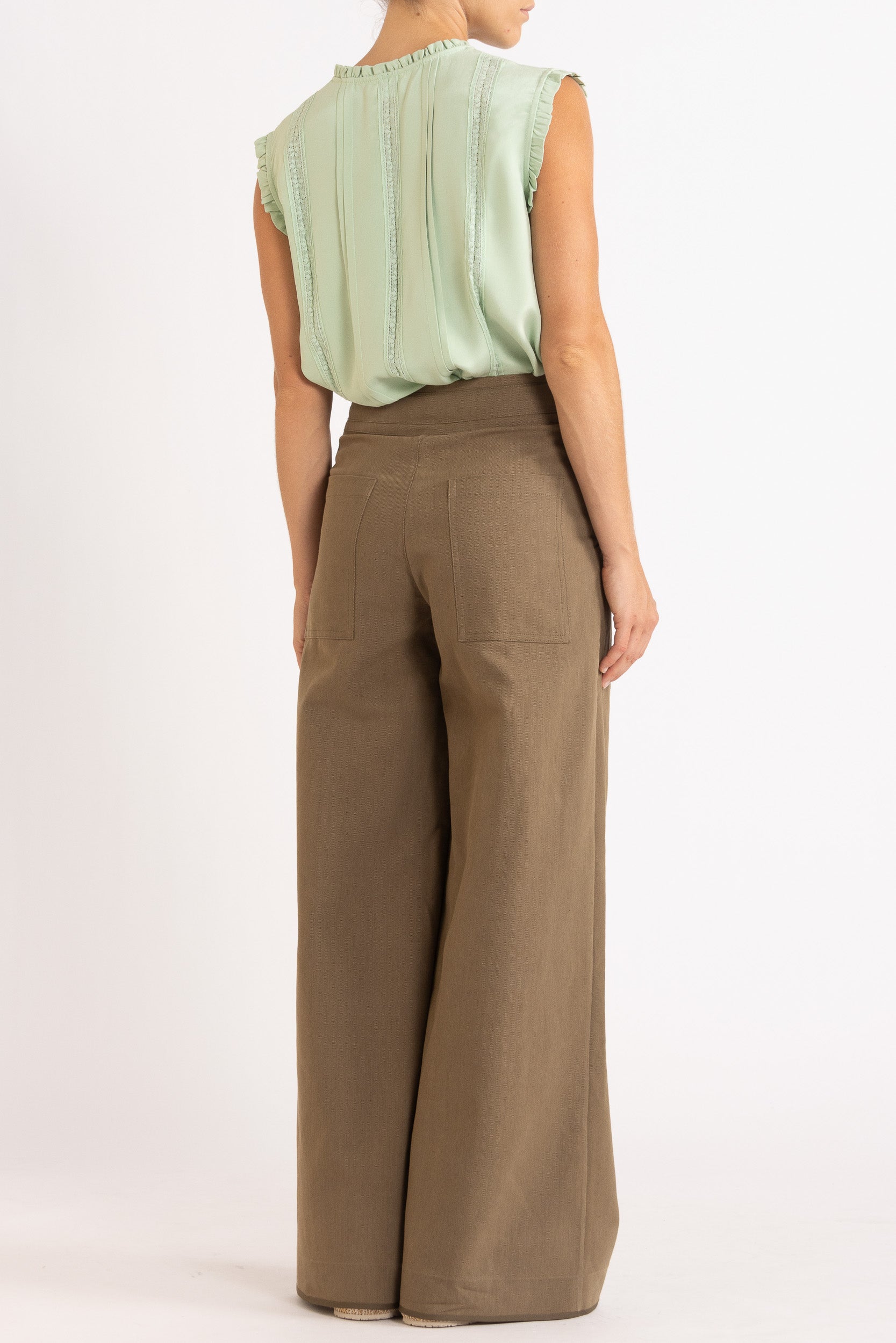 Albrey Silk Crepe Sleeveless Top