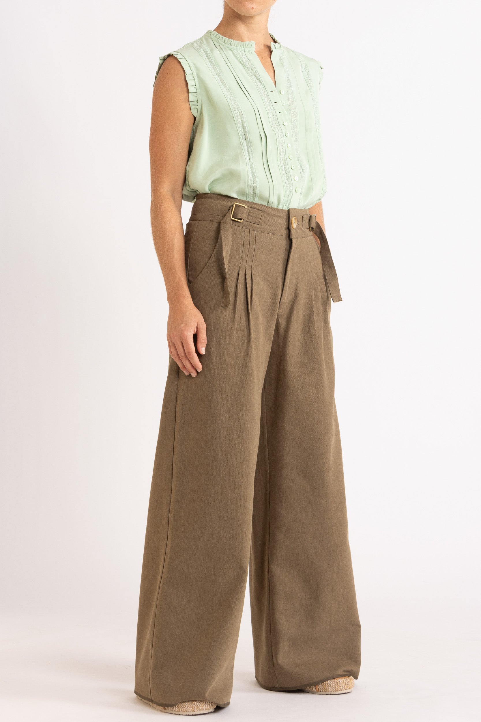 Albrey Silk Crepe Sleeveless Top