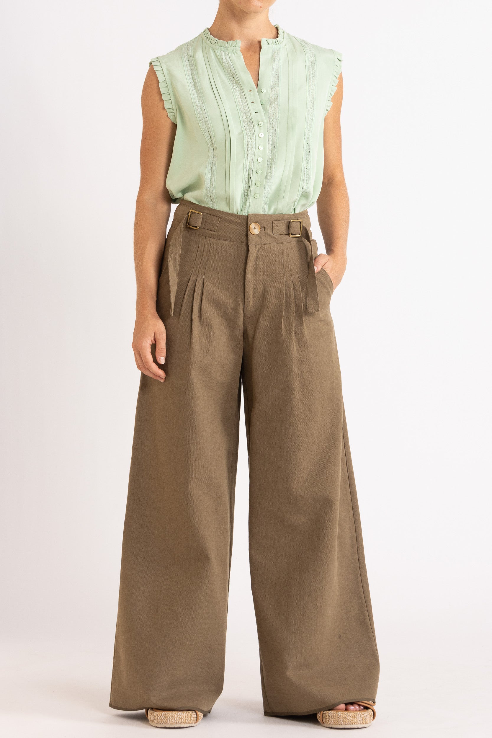 Albrey Silk Crepe Sleeveless Top