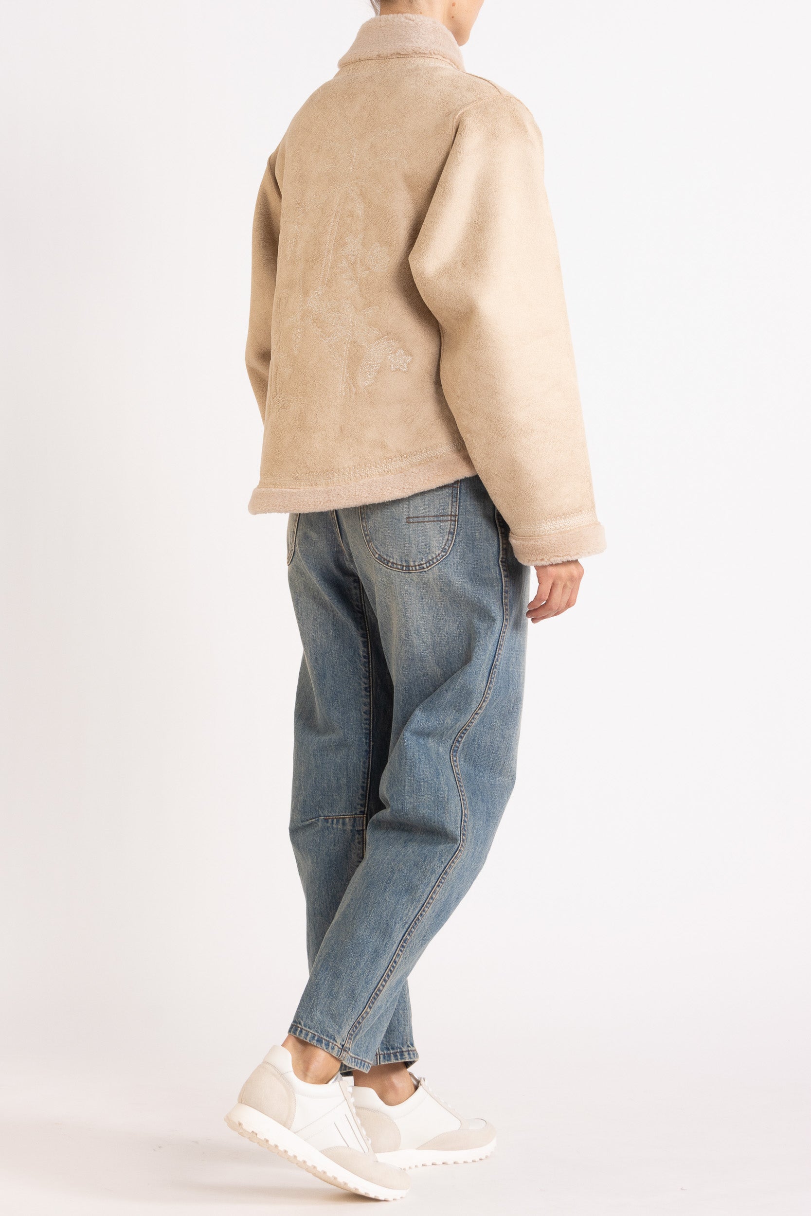 Shiloh Embroidered Faux Shearling Jacket