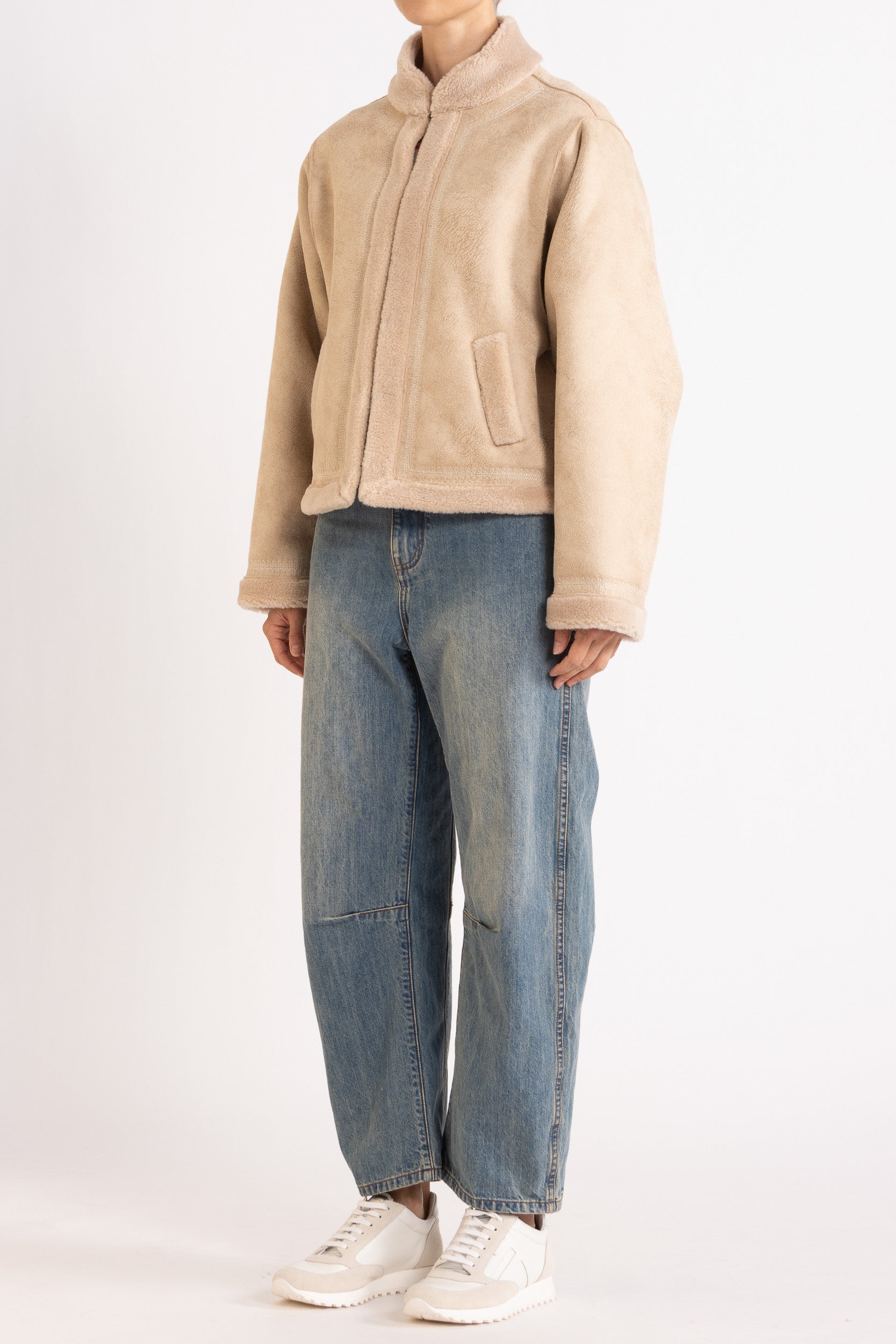 Shiloh Embroidered Faux Shearling Jacket